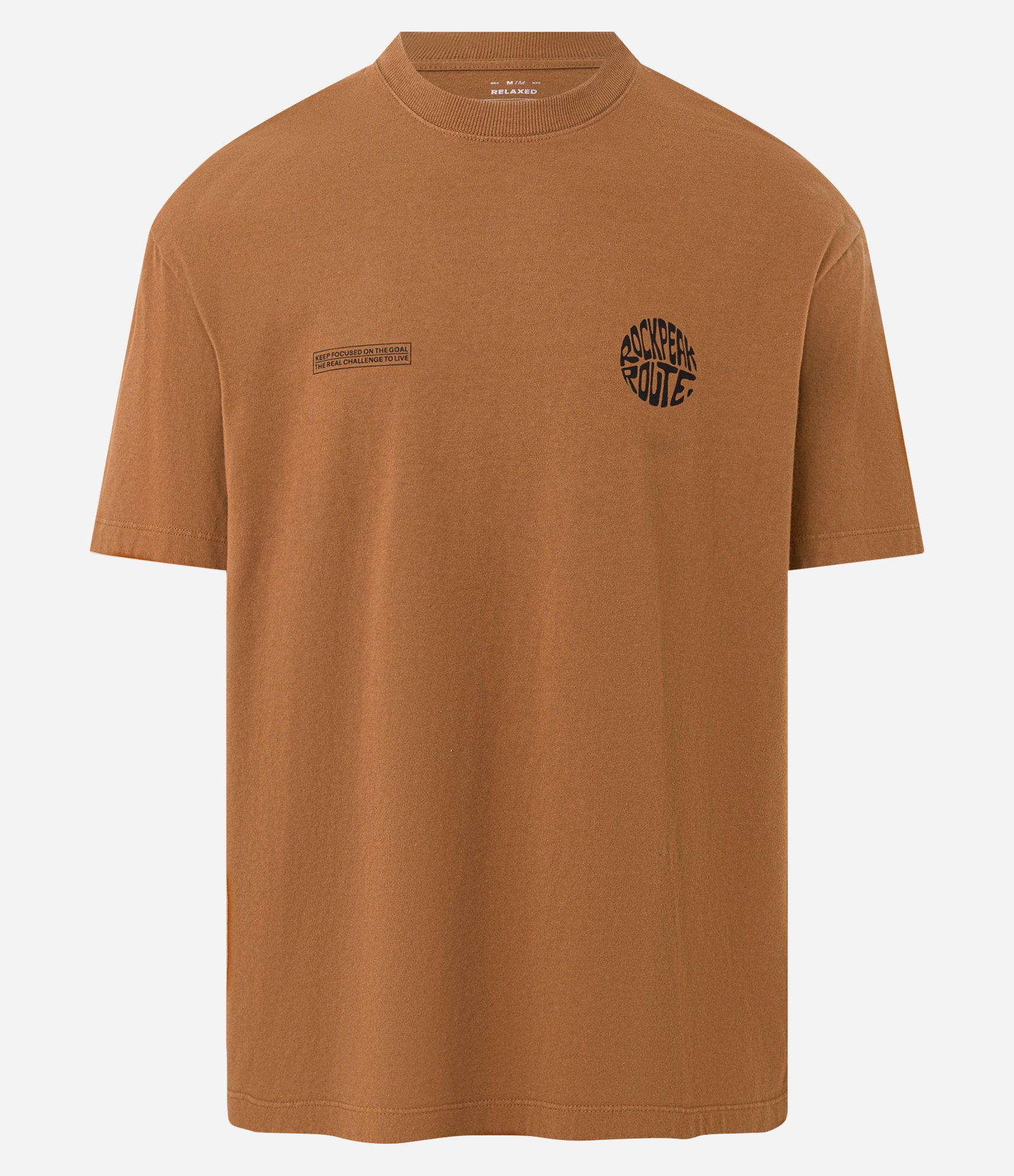 Camiseta Relaxed em Malhão com Estampa Lettering Marrom 5