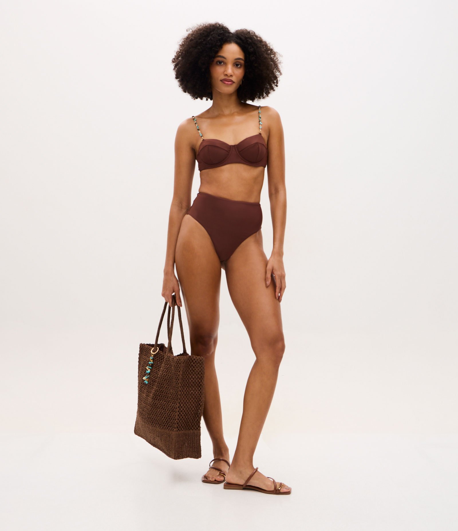 Biquíni Calcinha Hot Pant Empina Bumbum em Microfibra Marrom 1