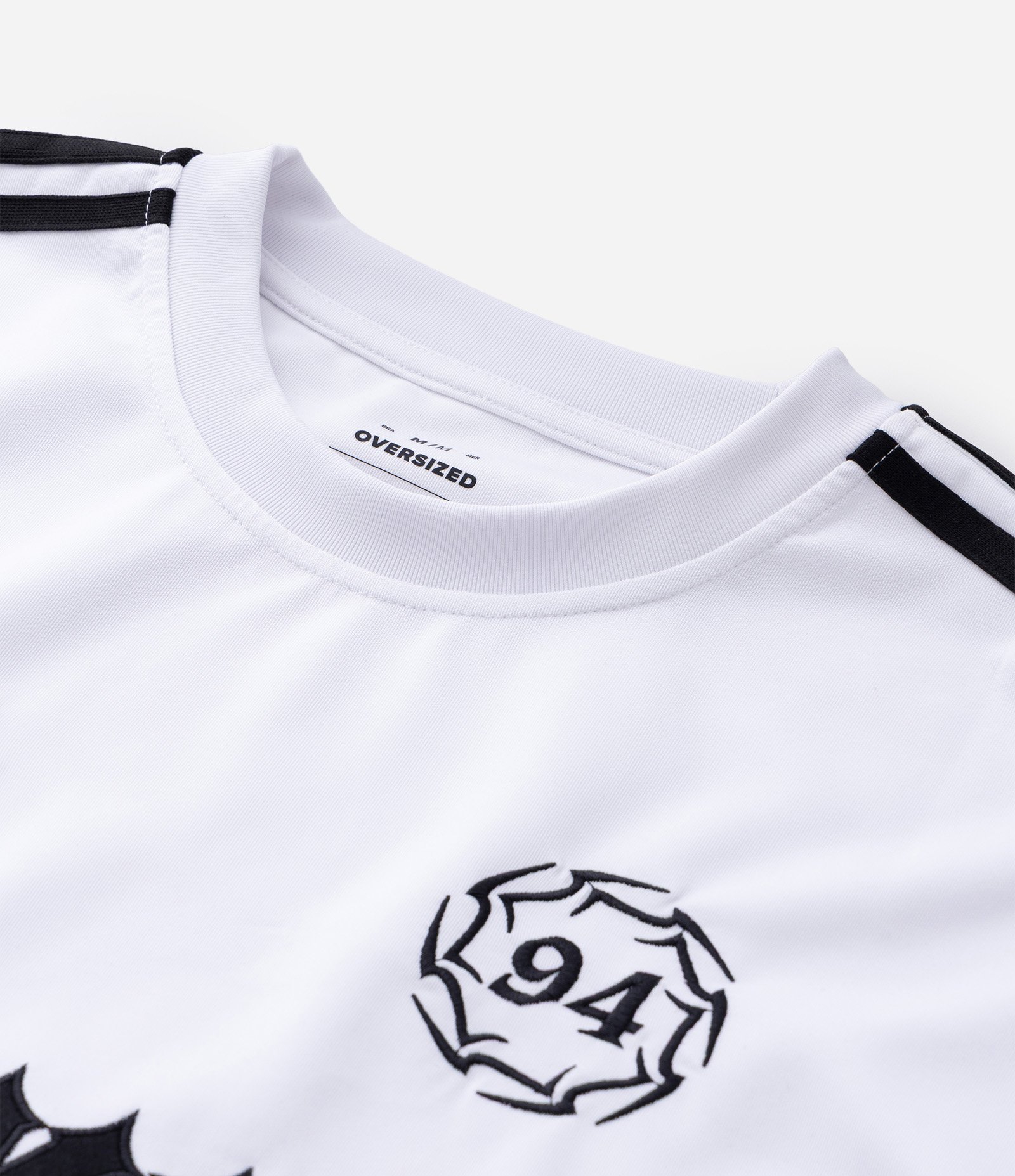 Camiseta Manga Curta em Tecido Sintético e Lettering Broken Culture Branco 5