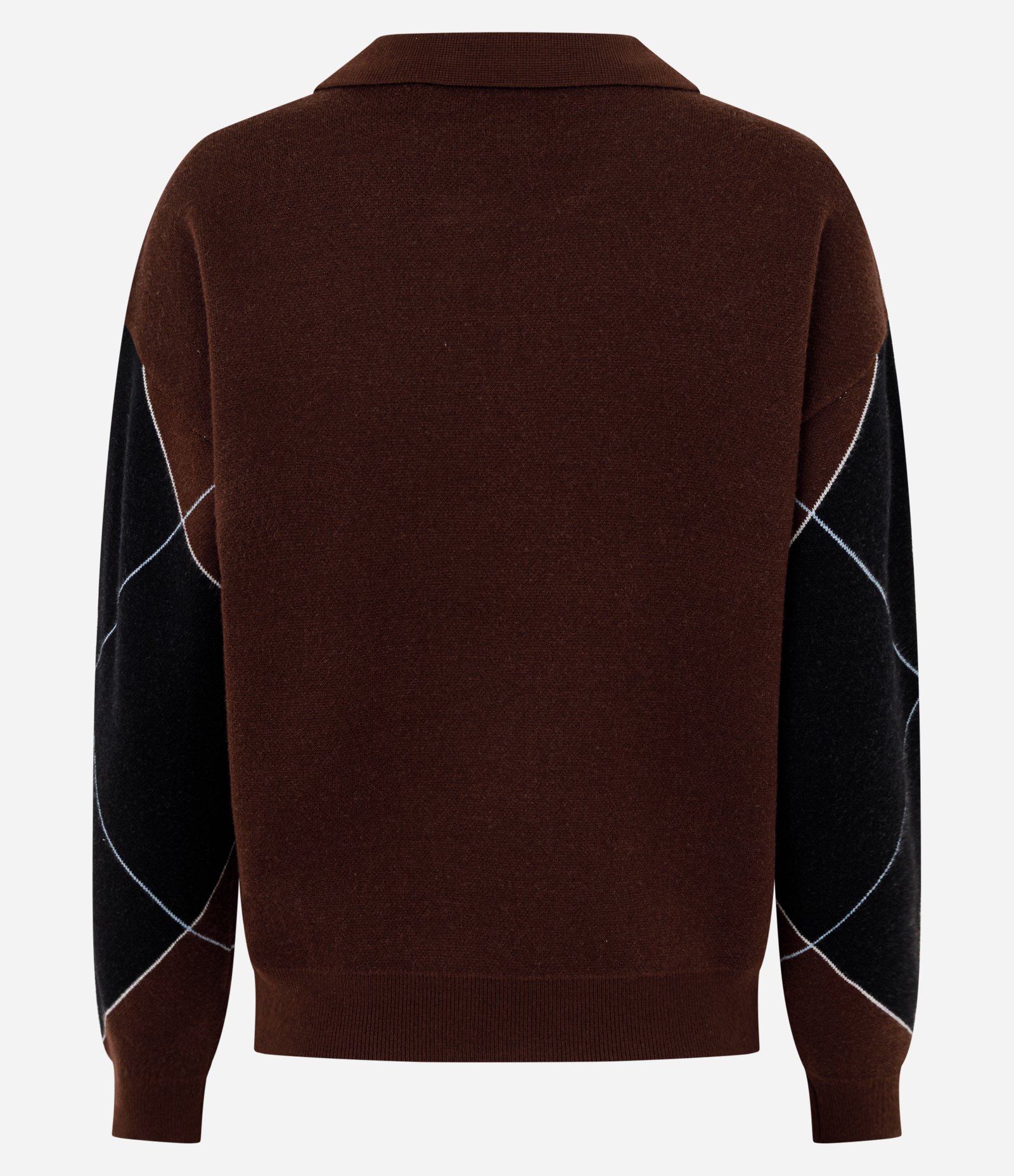 Blusão Xadrez em Tricô com Gola Polo Bordo 6