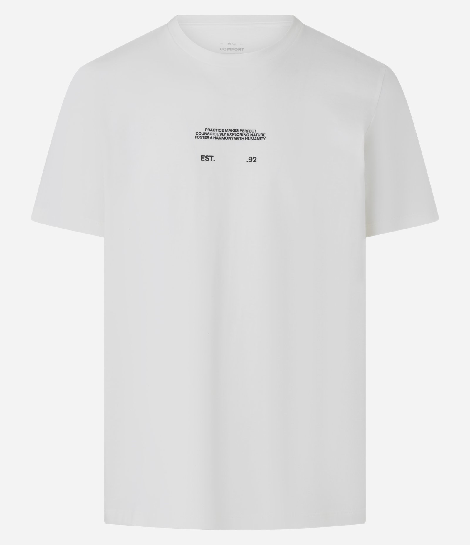 Camiseta Comfort em Algodão com Estampa de Pedras e Lettering Feel Balanced Branco 6