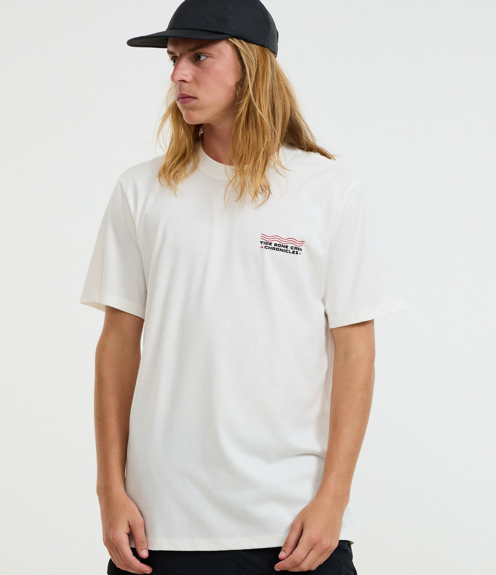 Camiseta Comfort em Algodão com Estampa de  Caveira e Lettering Tide Bone Crew Chronicles Branco 1