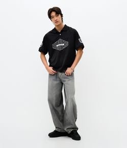 Polo Masculina Manga Curta Boxy Runners