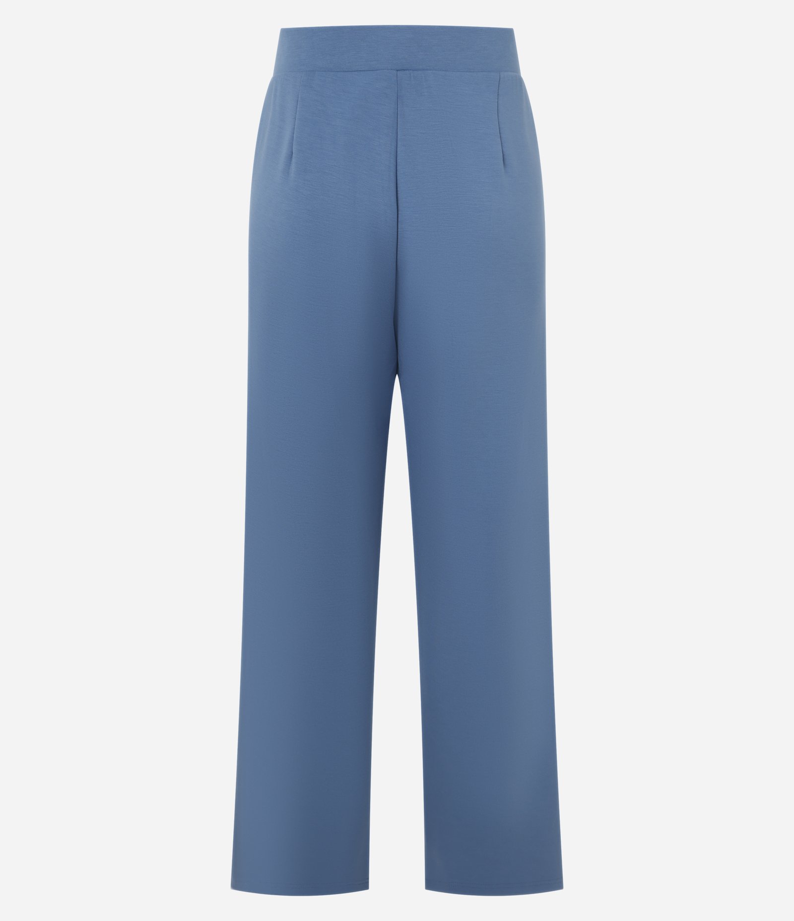 Calça Reta Esportiva em Modal com Cós em Ribana e Friso Contrastante Azul 6