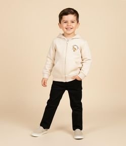 Calça Skinny Infantil em Sarja com Bolso Faca - Tam 1 a 4 anos
