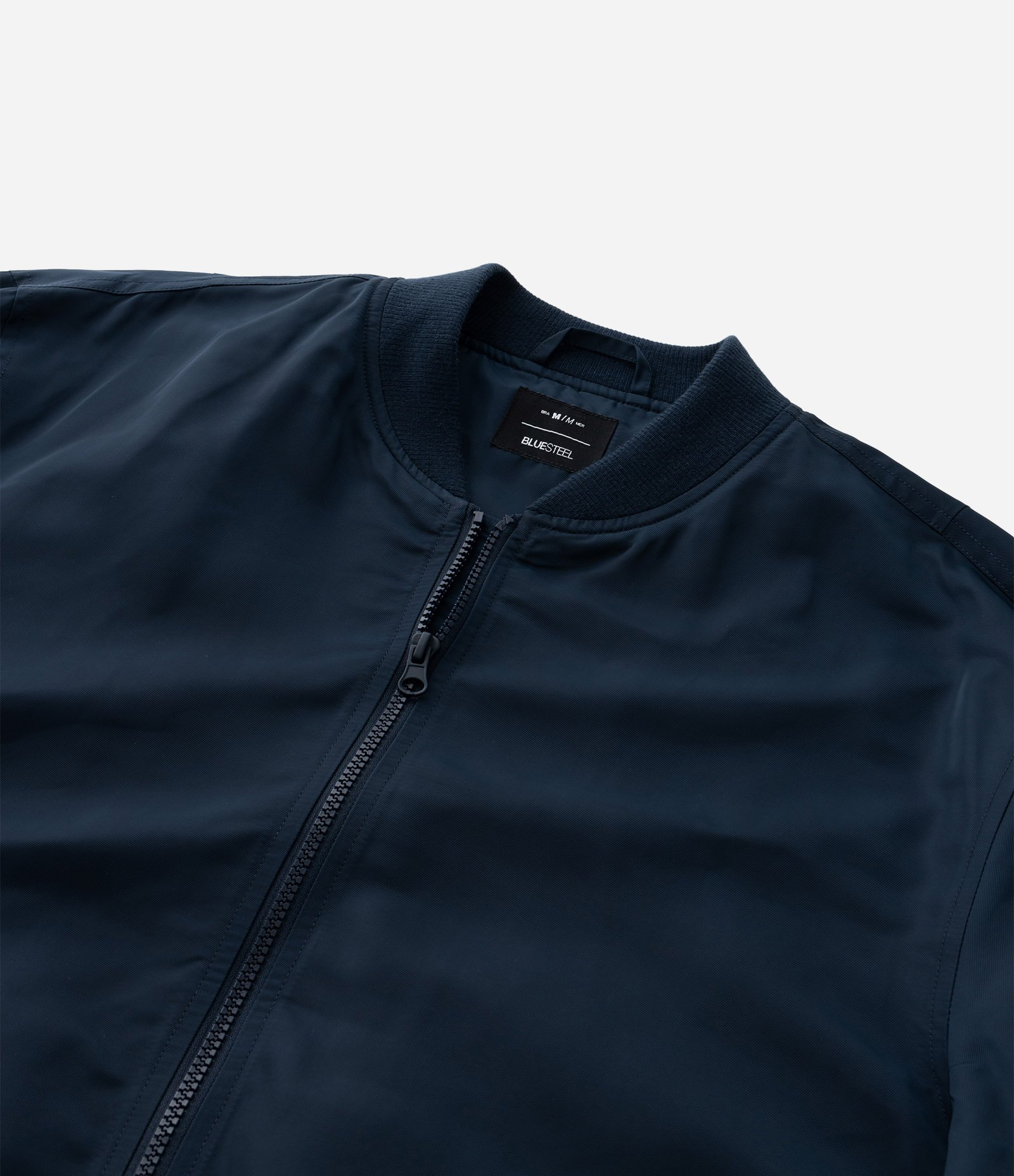 Jaqueta Bomber Aberta com Zíper Azul 3