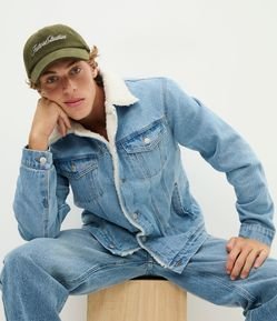 Jaqueta Jeans com Forro Sherpa