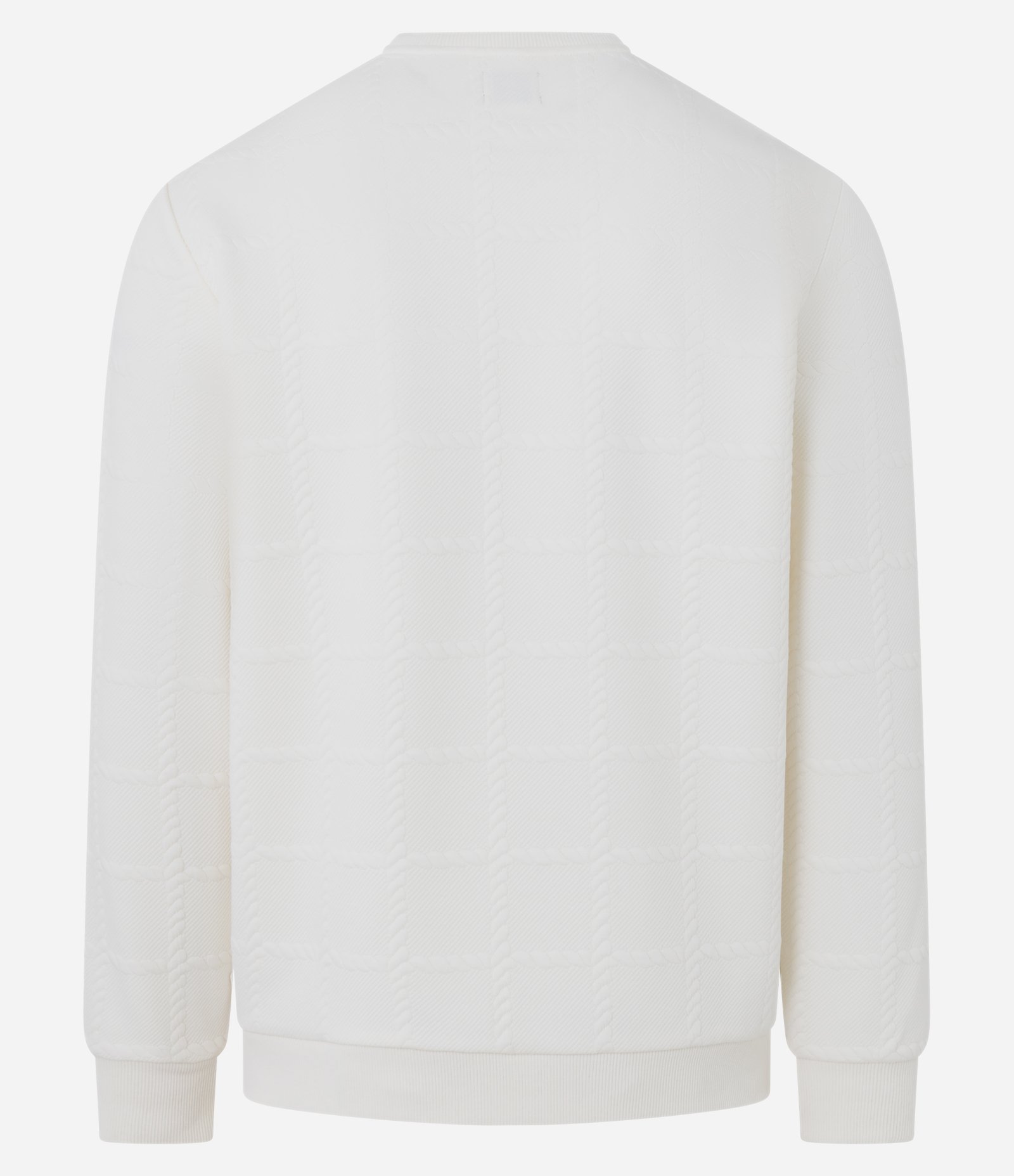 Casaco Regular com Elastano Texturizado em Efeito Cordas Branco 3