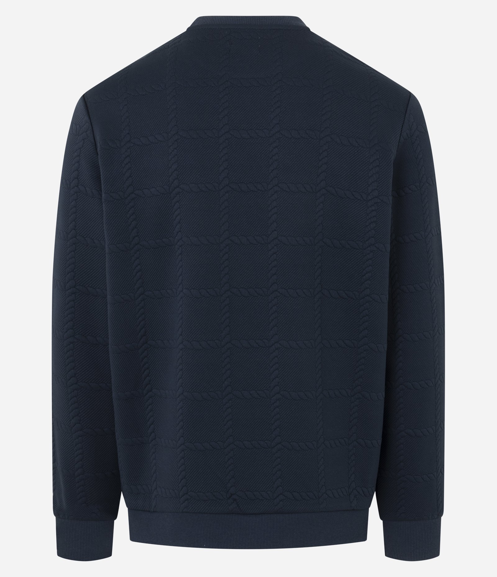 Casaco Regular com Elastano Texturizado em Efeito Cordas Azul Marinho 3