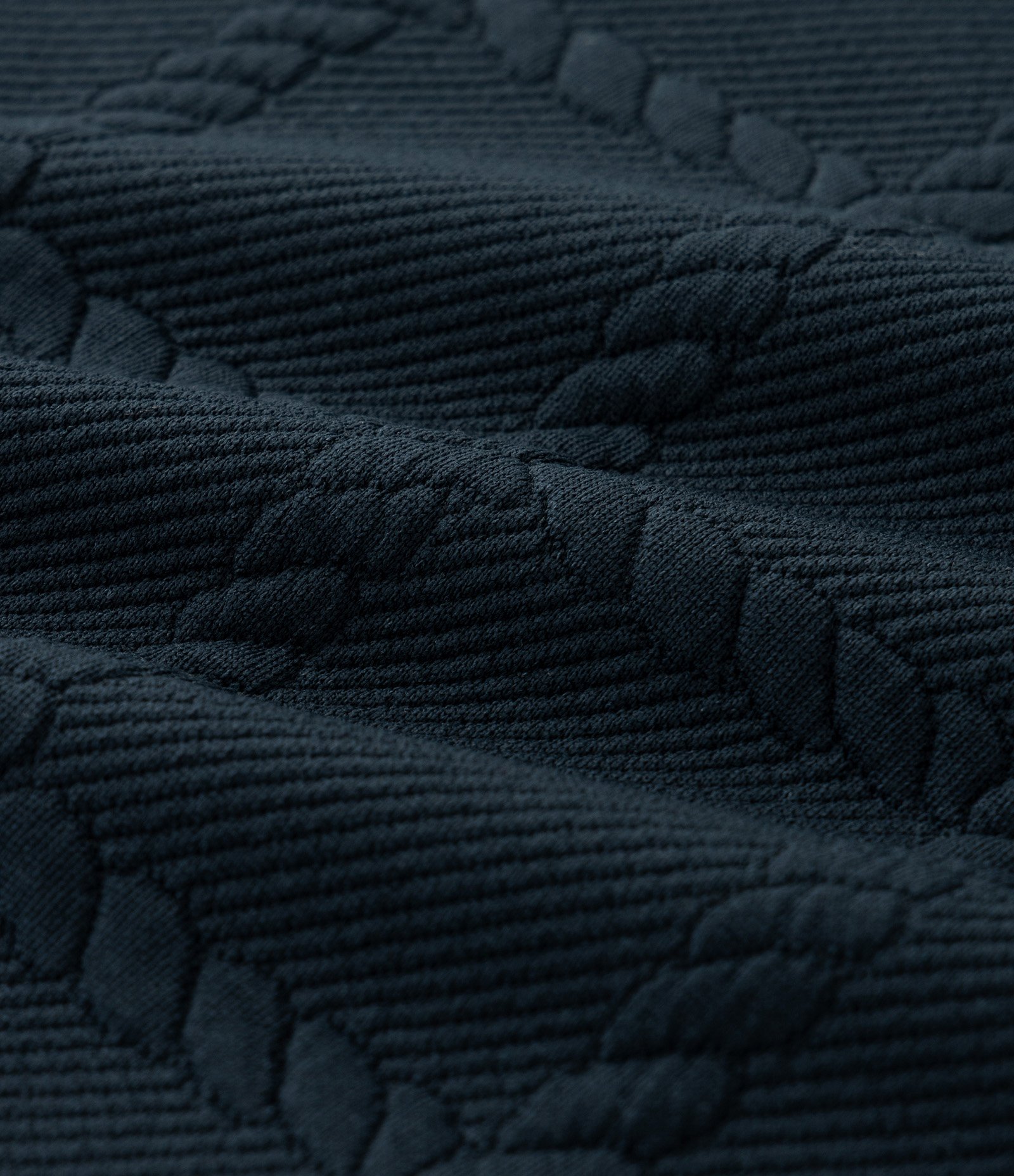 Casaco Regular com Elastano Texturizado em Efeito Cordas Azul Marinho 6