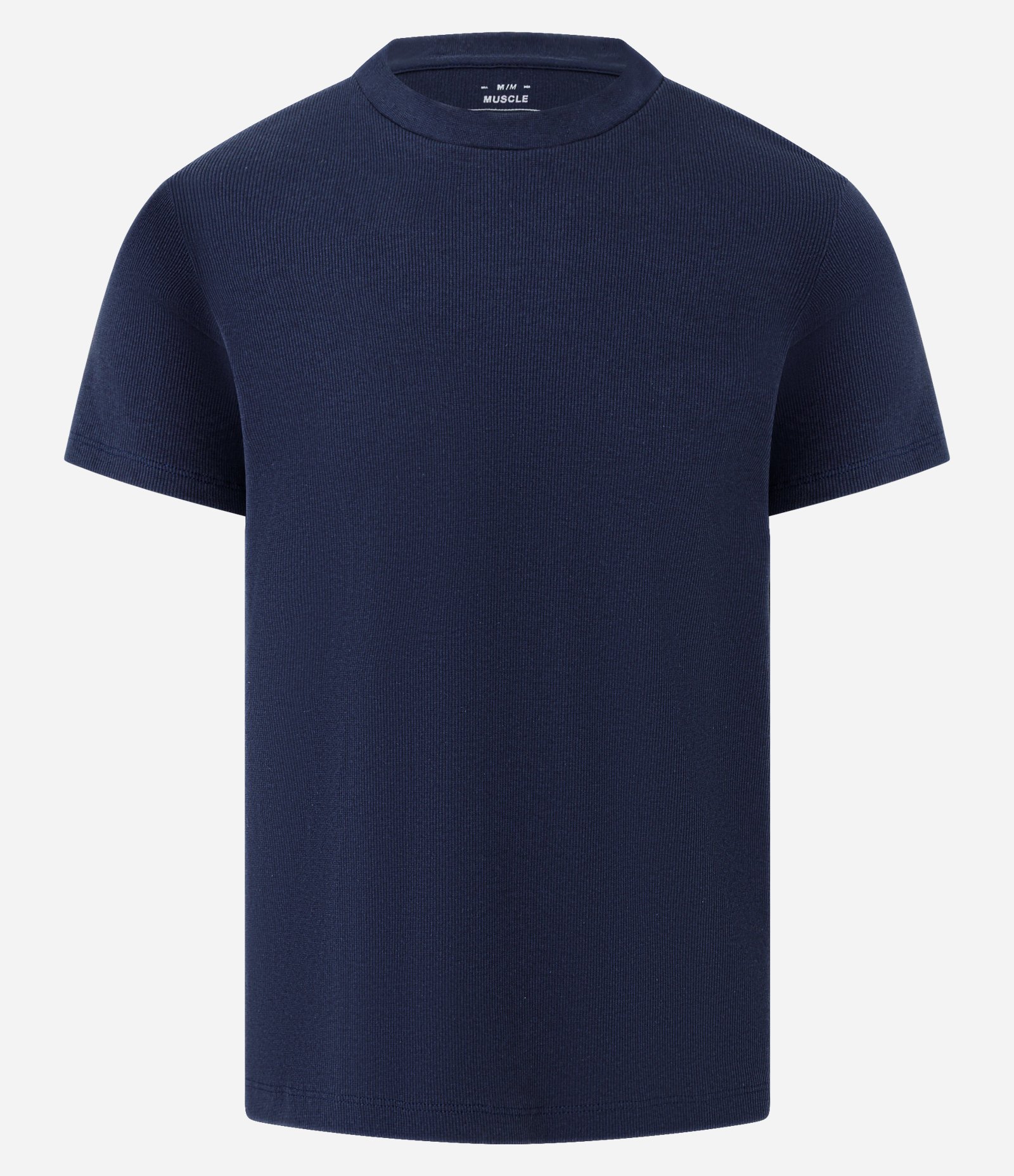 Camiseta Muscle em Ribana Texturizada Azul 4