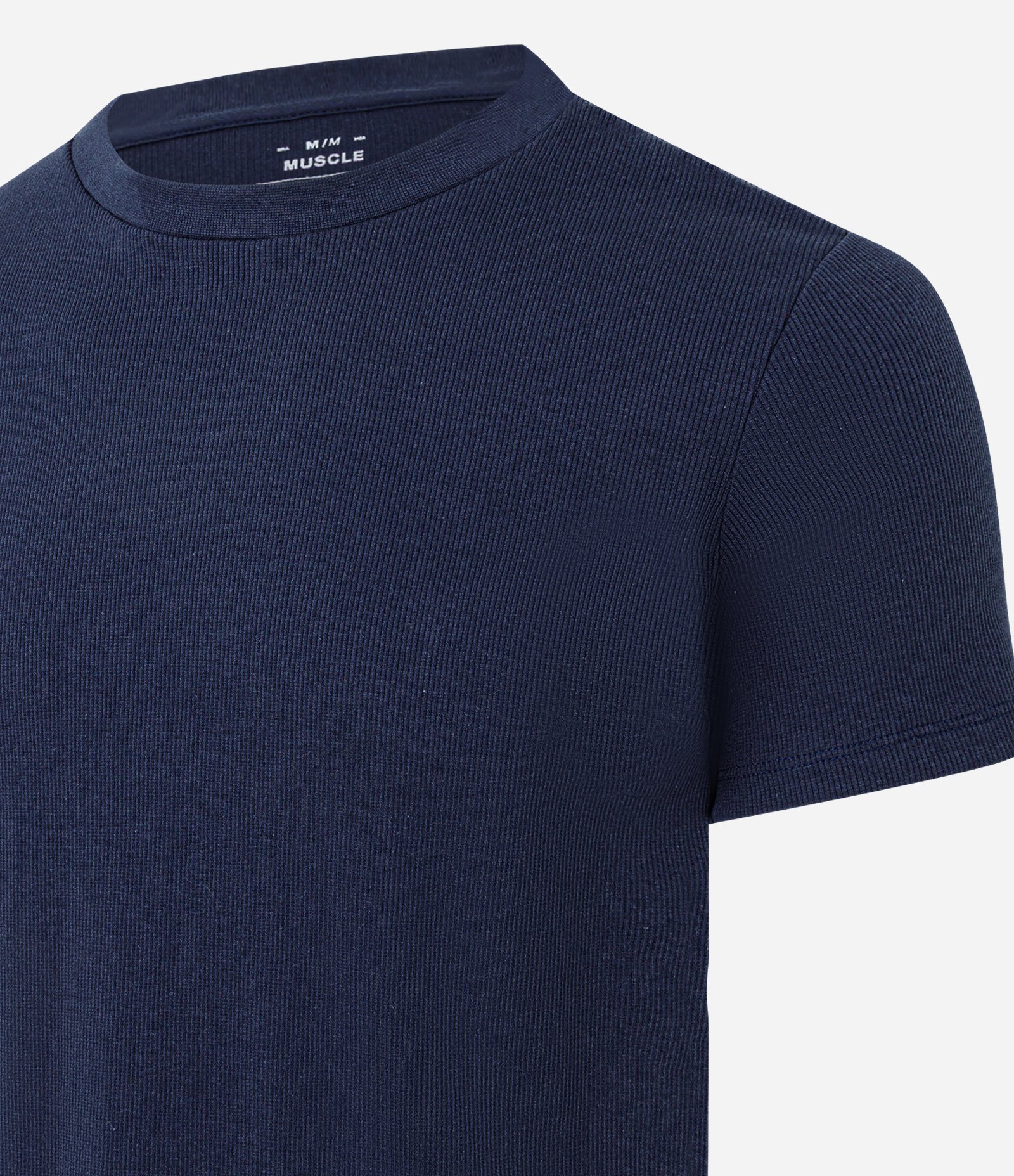 Camiseta Muscle em Ribana Texturizada Azul 5