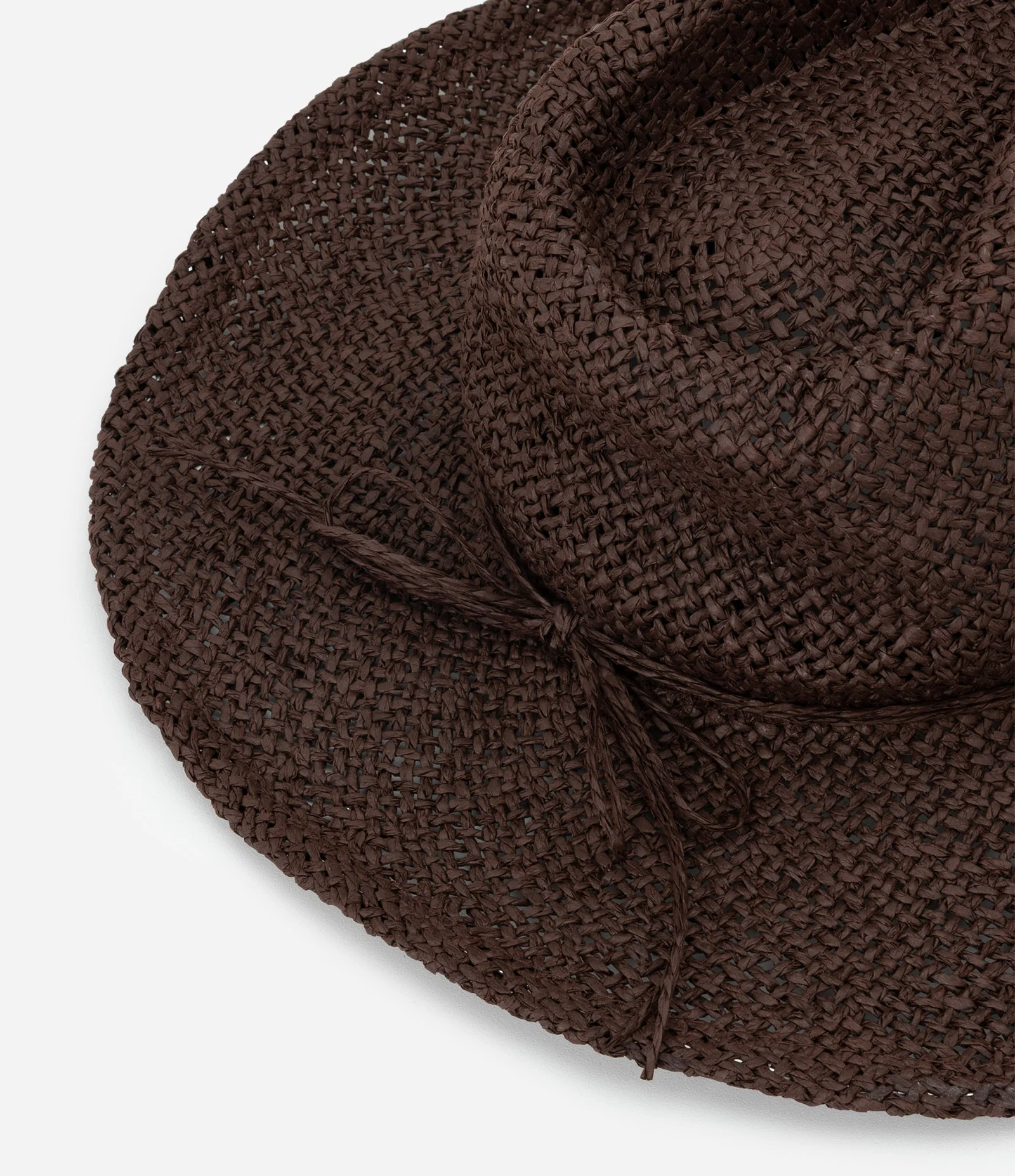 Chapéu Texturizado com Aba Larga Marrom 2