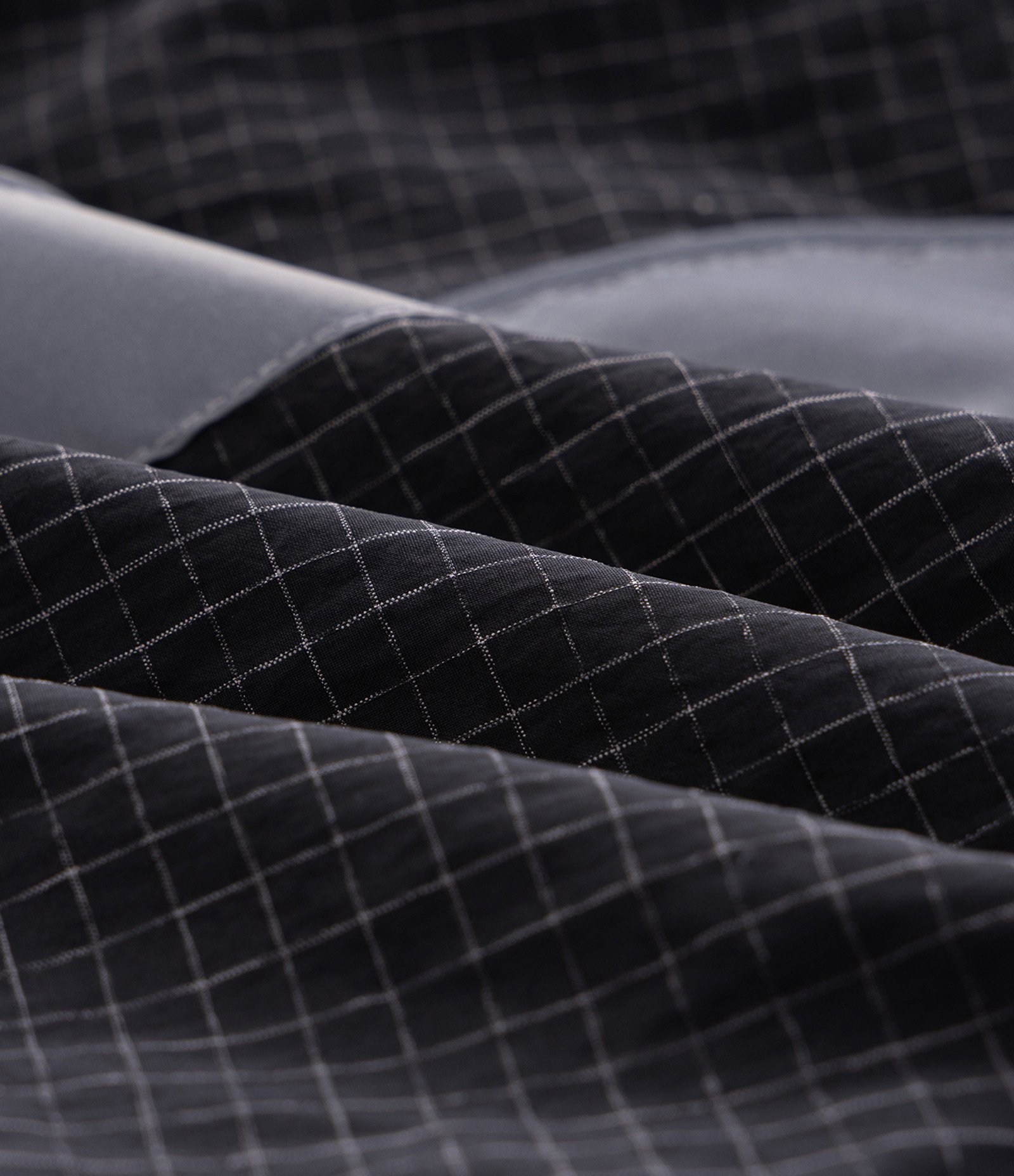 Jaqueta Leve Tecnologico Liso Quadriculado com Painéis Refletivos Preto 8