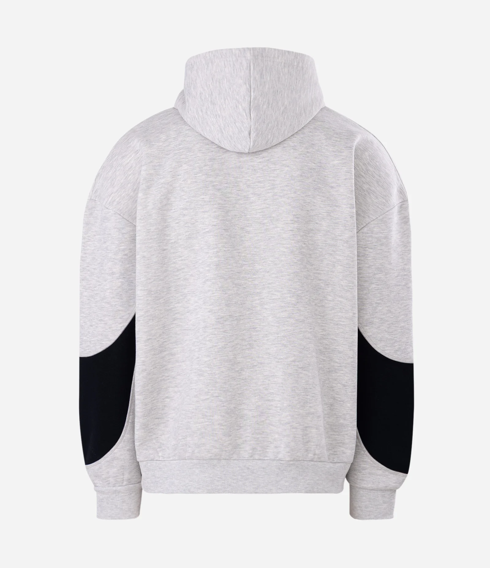 Blusão Fechado em Moletom com Felpa e Painéis nas Mangas Cinza 2