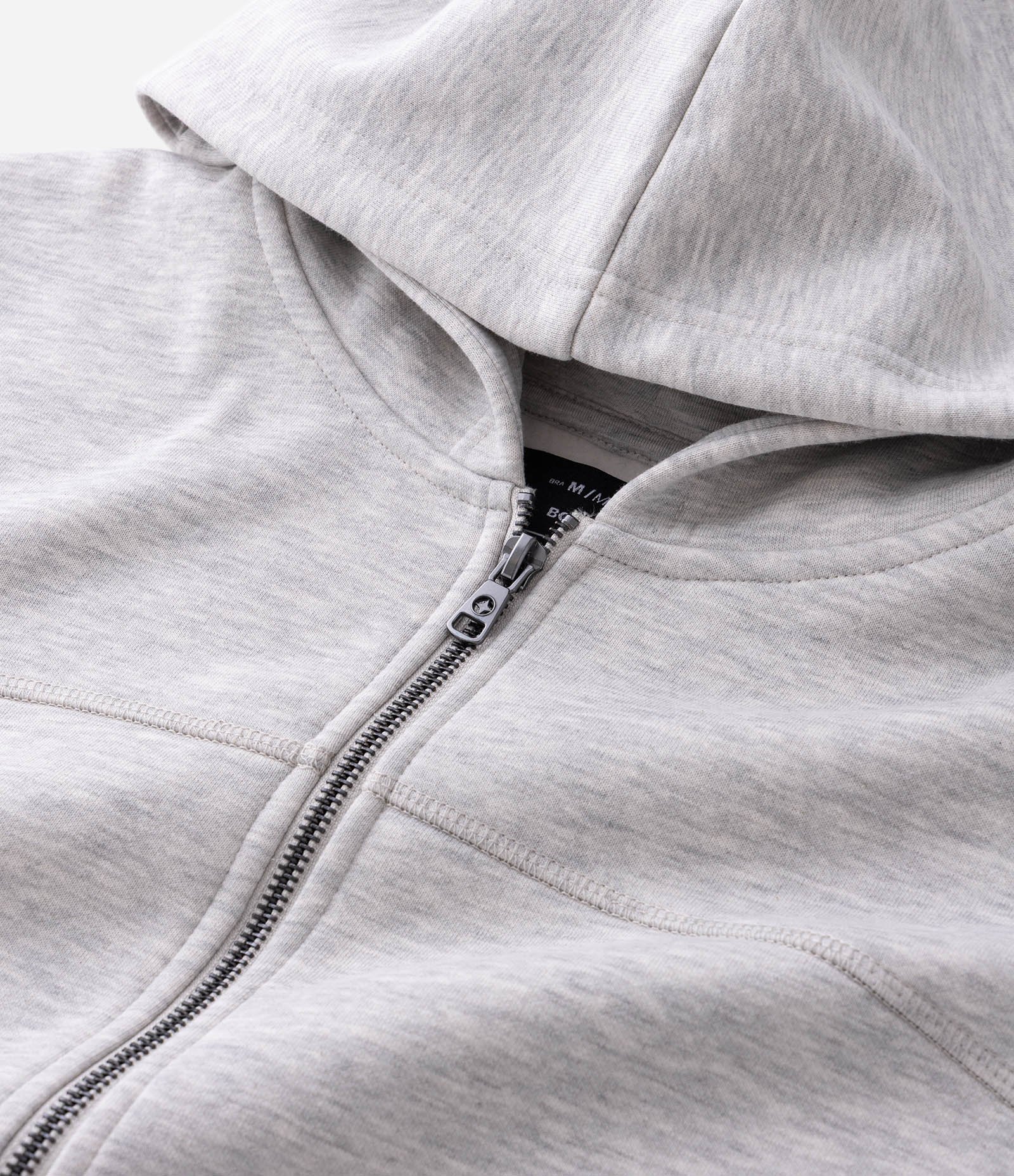 Blusão Fechado em Moletom com Felpa e Painéis nas Mangas Cinza 7