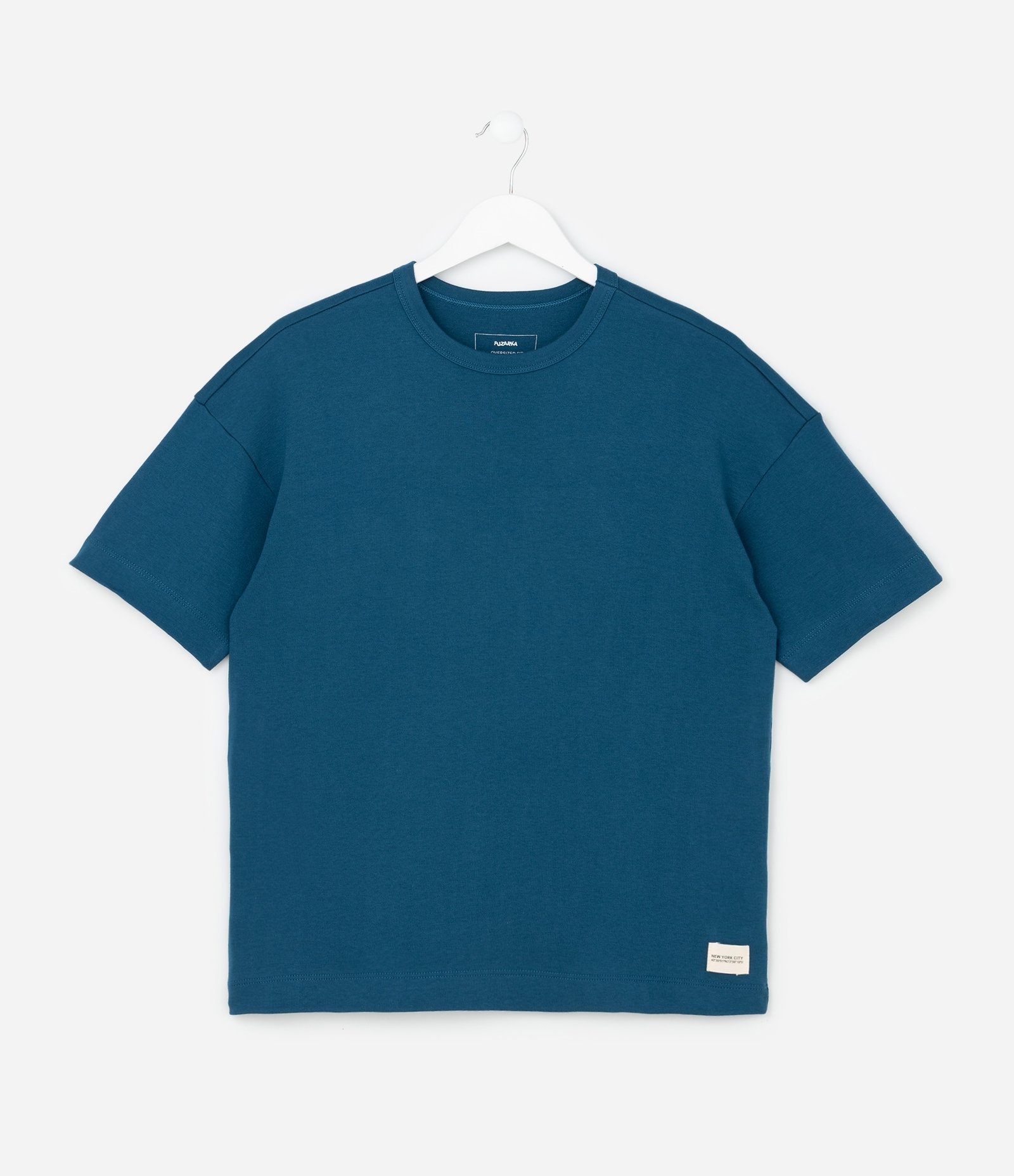 Camiseta Oversized Infantil em Suedine - Tam 5 a 14 Anos Azul 1