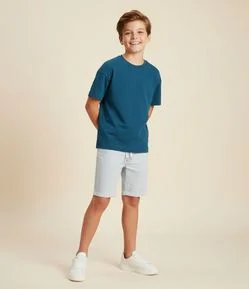 Camiseta Oversized Infantil em Suedine - Tam 5 a 14 Anos