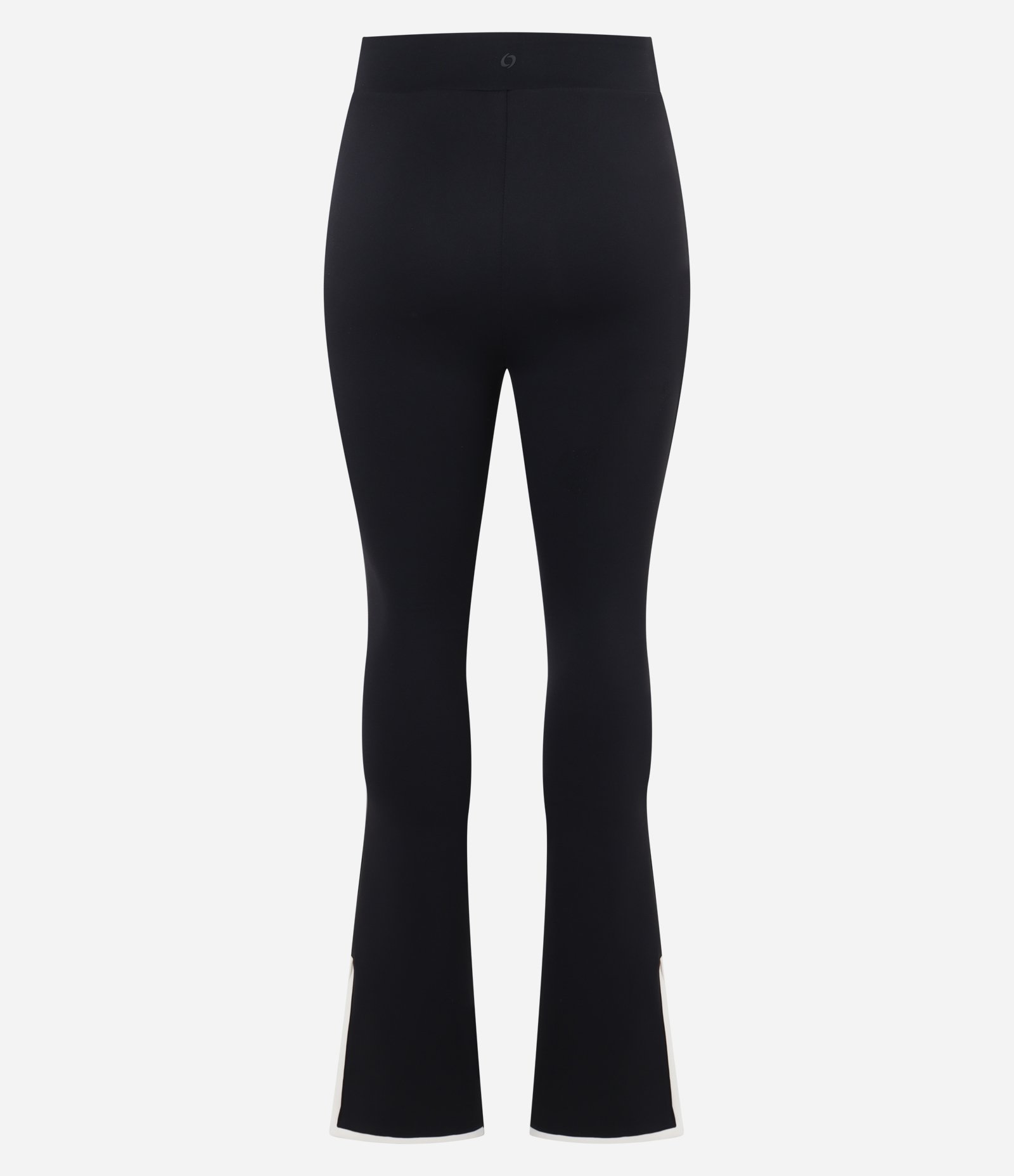 Calça Flare Esportiva em Microfibra com Fenda e Contraste na Barra Preto 5