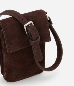 Bolsa Shoulder em Couro Liso Pelo de Vaca