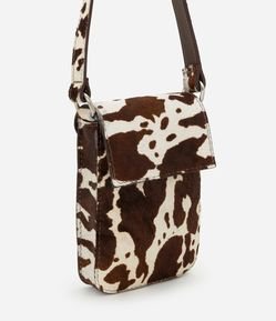 Bolsa Shoulder em Couro Liso Pelo de Vaca