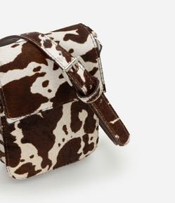 Bolsa Shoulder em Couro Liso Pelo de Vaca