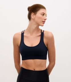 Top Esportivo em Poliamida Seamless com Alças Cruzadas