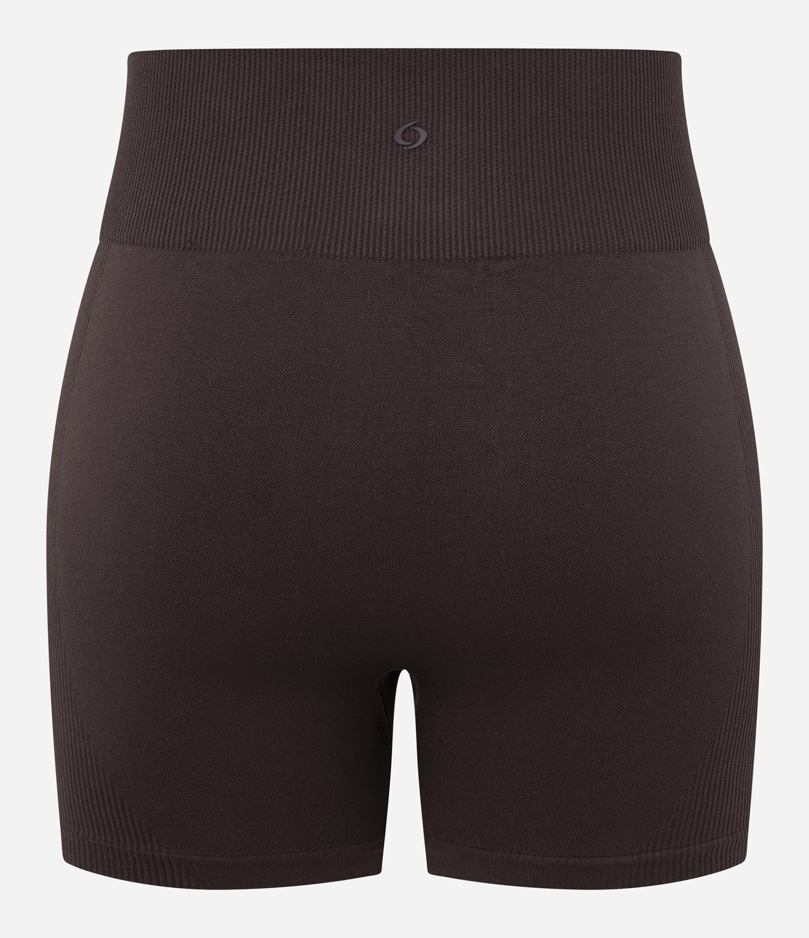 Bermuda Esportiva em Poliamida Seamless com lateral Canelada Marrom 6