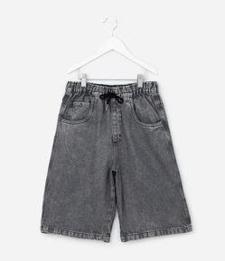 Bermuda Infantil Baggy em Jeans Liso Baggy cós elástico FUO_SS26_BEP_0033 Street 5 a 14