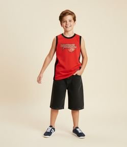 Bermuda Infantil Baggy Jeans - Tam 5 a 14 Anos