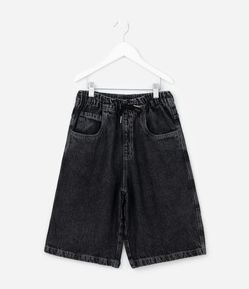 Bermuda Infantil Baggy em Jeans Liso Baggy cós elástico FUO_SS26_BEP_0033 Street 5 a 14