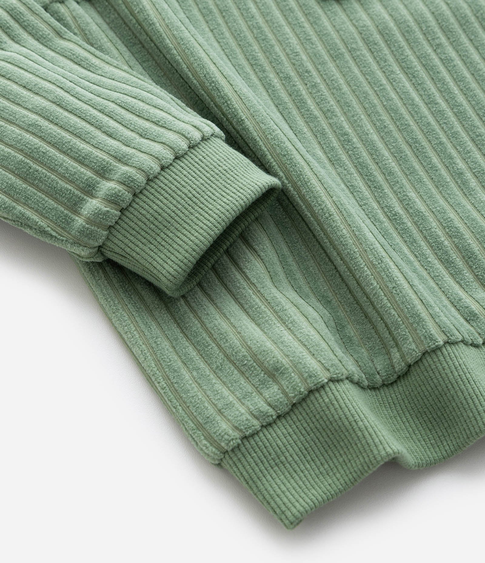 Conjunto Infantil Canelado com Casaco e Calça Jogger – Tam 0 a 24 Meses Verde 10