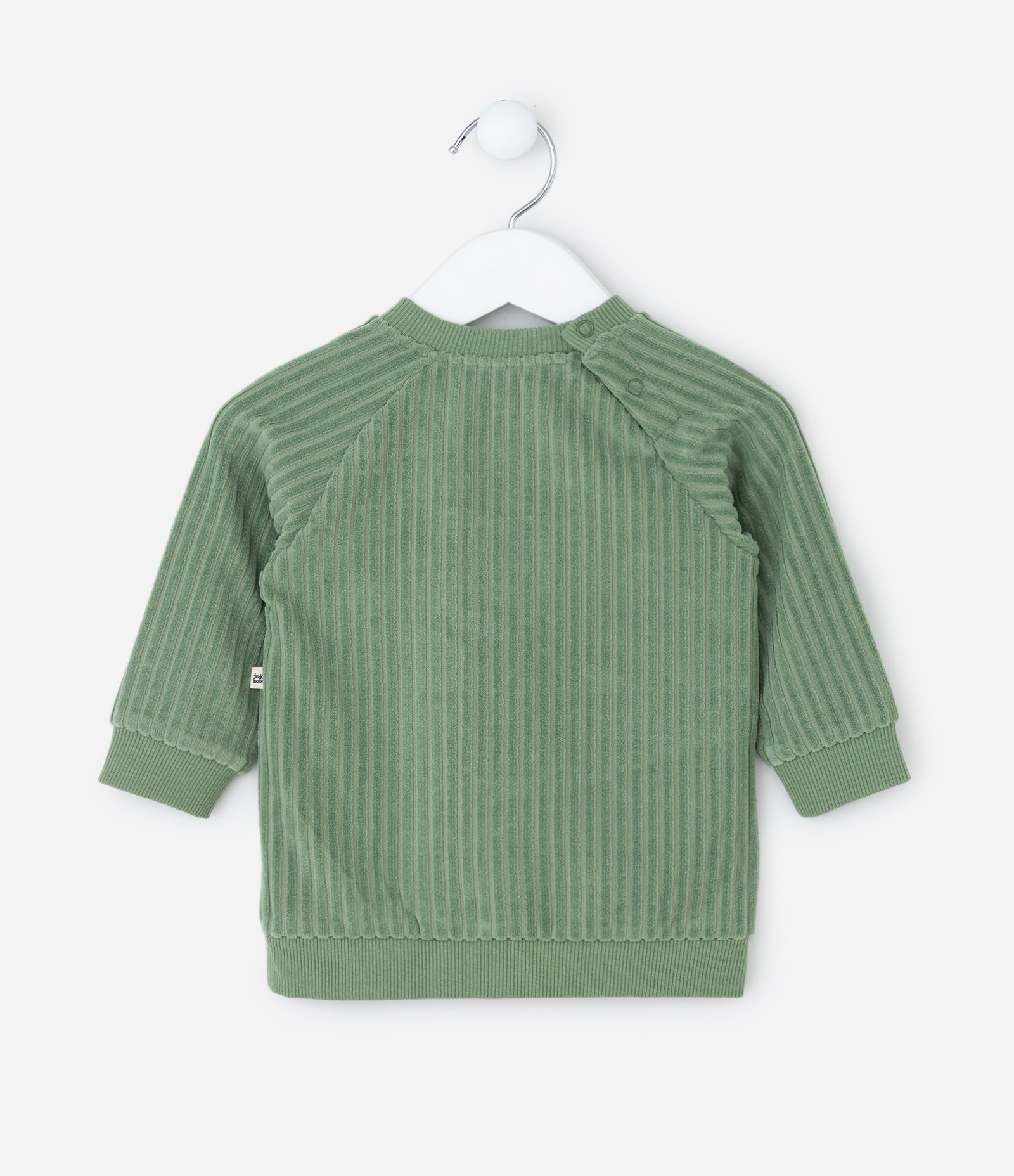 Conjunto Infantil Canelado com Casaco e Calça Jogger – Tam 0 a 24 Meses Verde 3