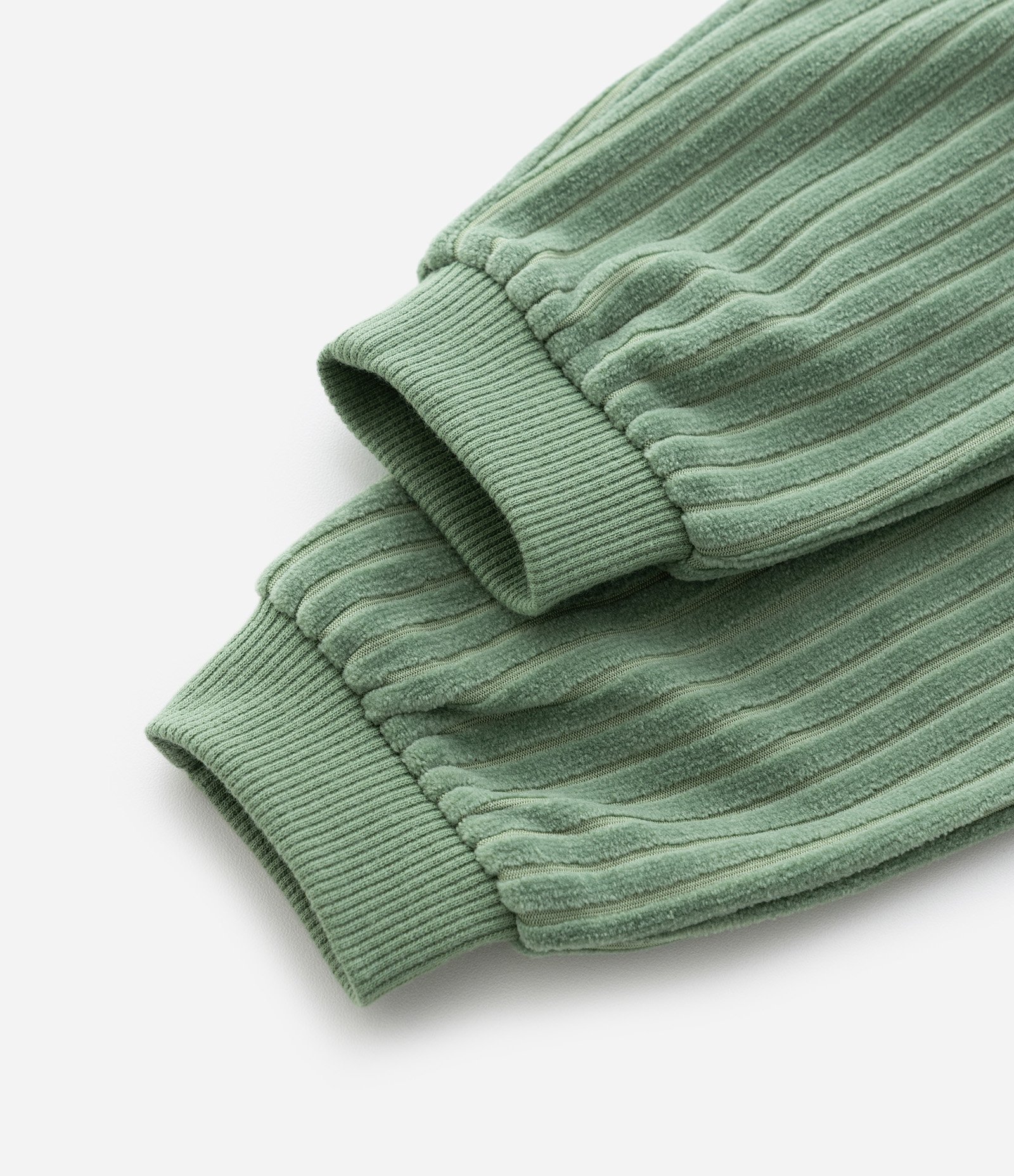 Conjunto Infantil Canelado com Casaco e Calça Jogger – Tam 0 a 24 Meses Verde 7