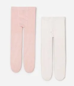 Kit 02 de Meia Calça Infantil Texturizada – Tam 0 a 12 Meses