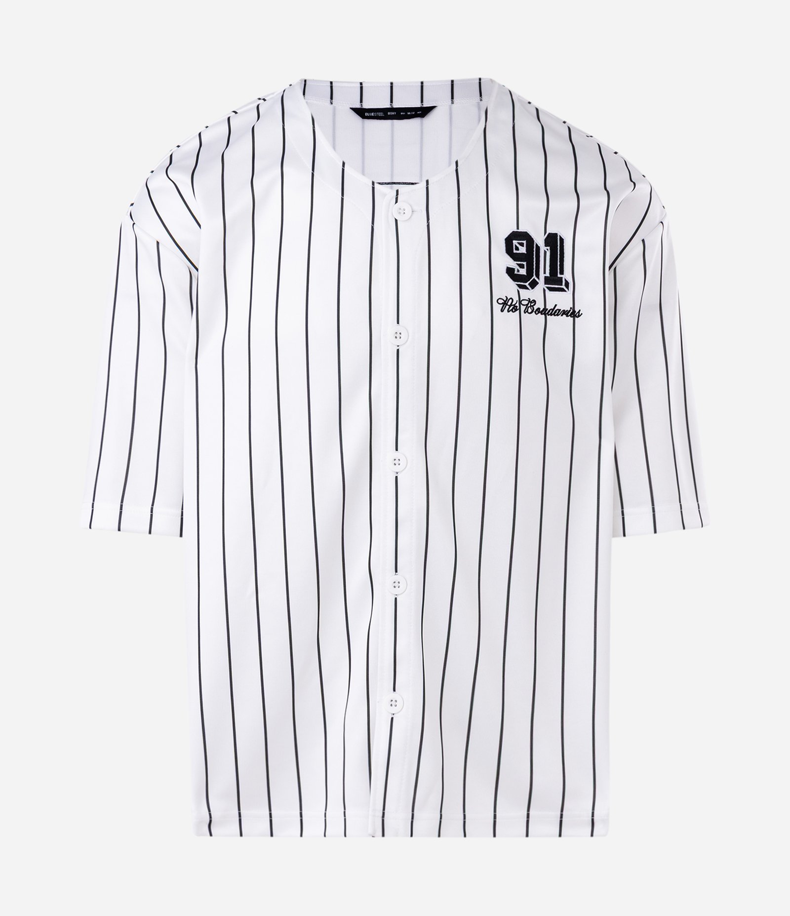Camisa Manga Curta Baseball Brooklyn Branco 1