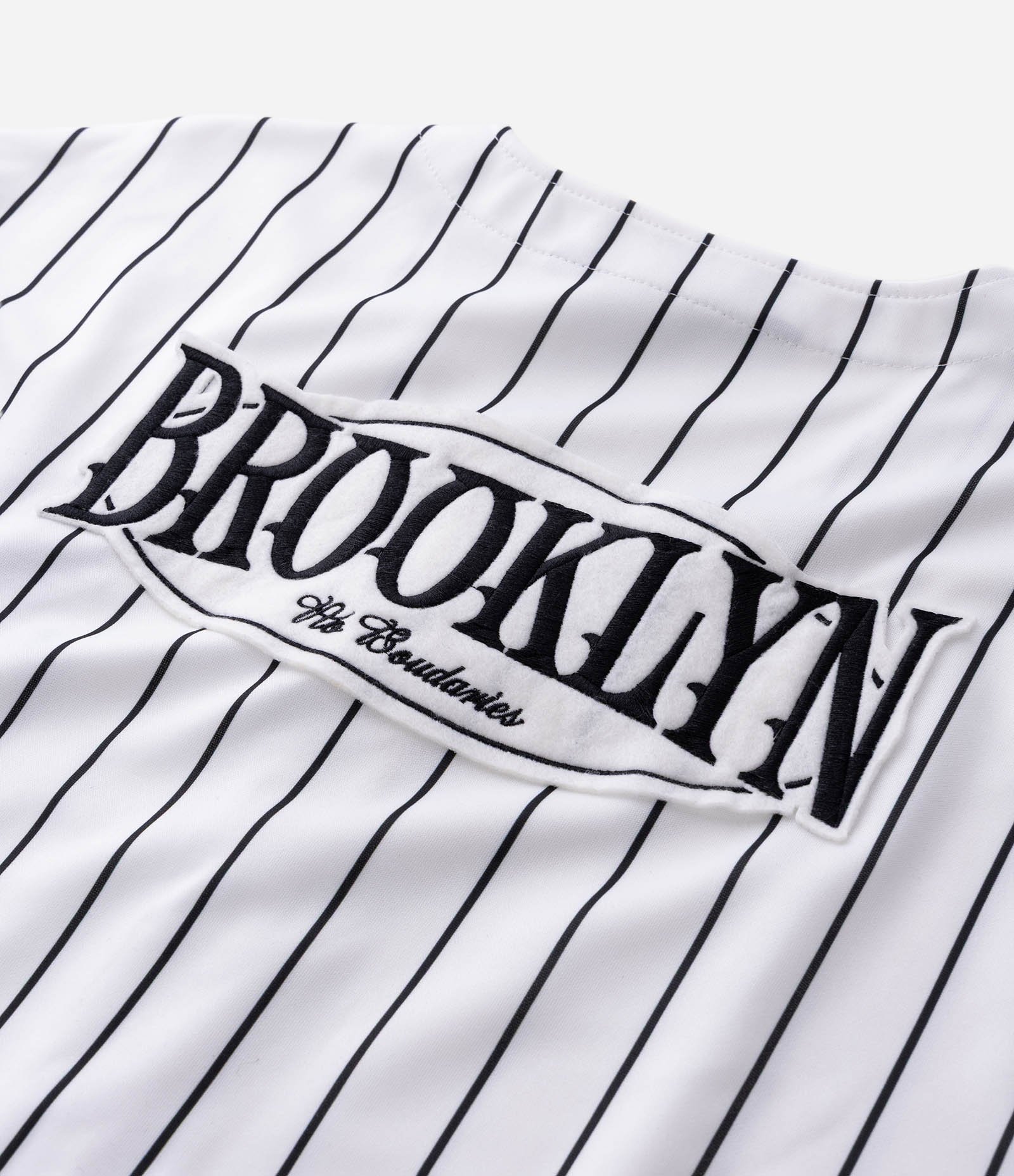 Camisa Manga Curta Baseball Brooklyn Branco 6