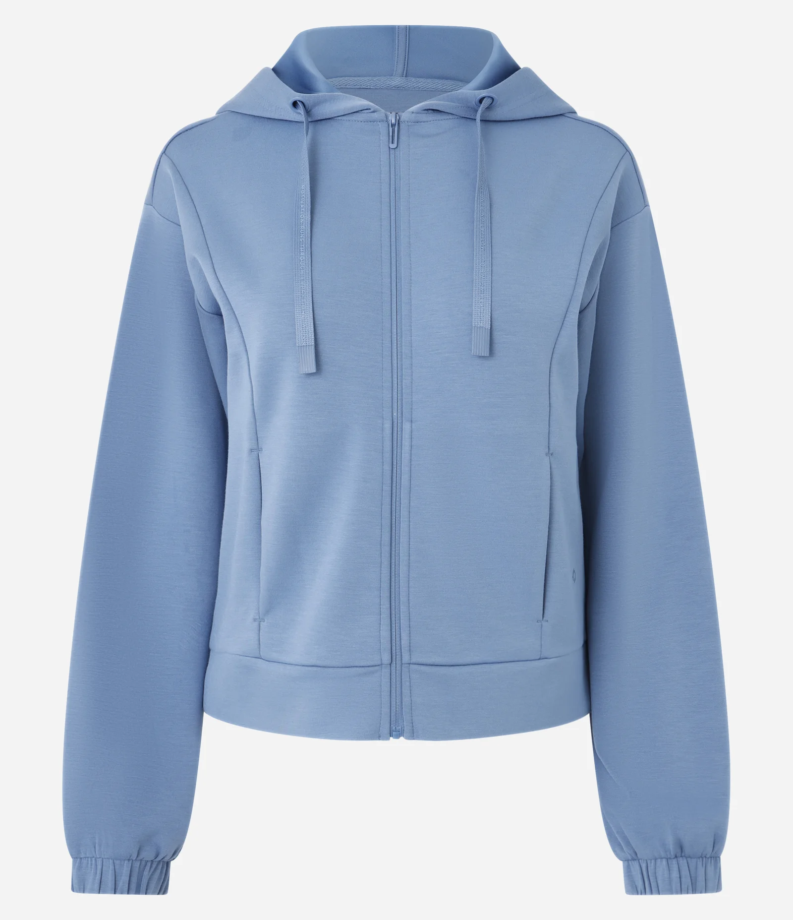 Jaqueta Esportiva Regular em Modal com Capuz Azul 7