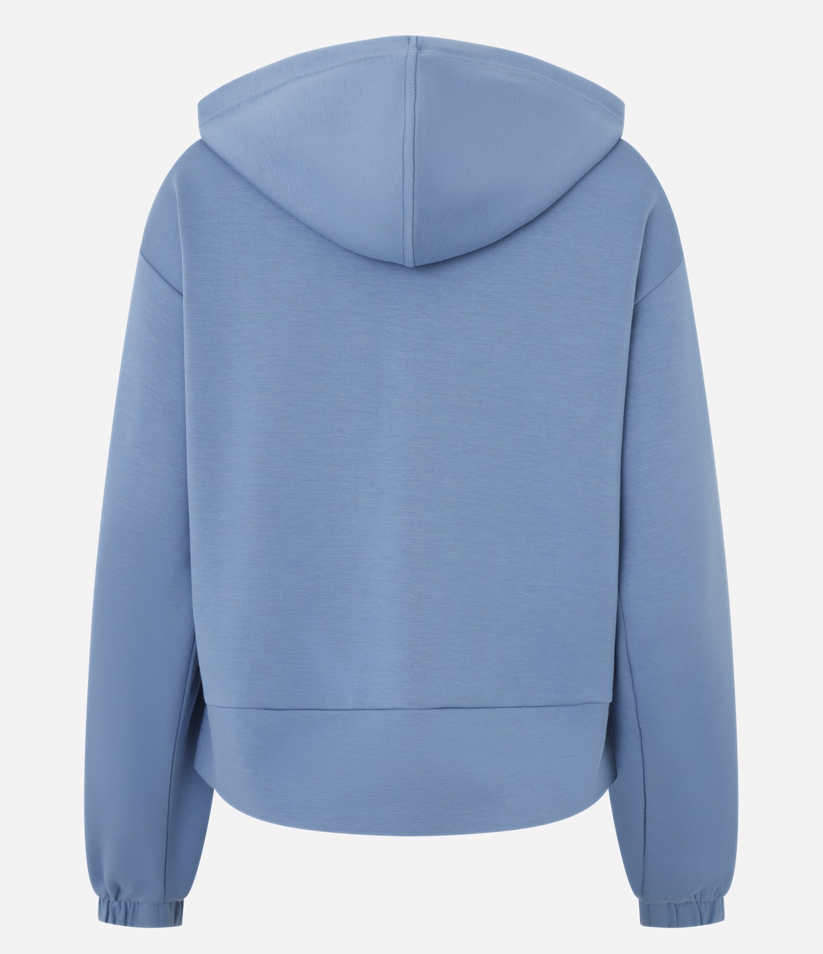 Jaqueta Esportiva Regular em Modal com Capuz Azul 8