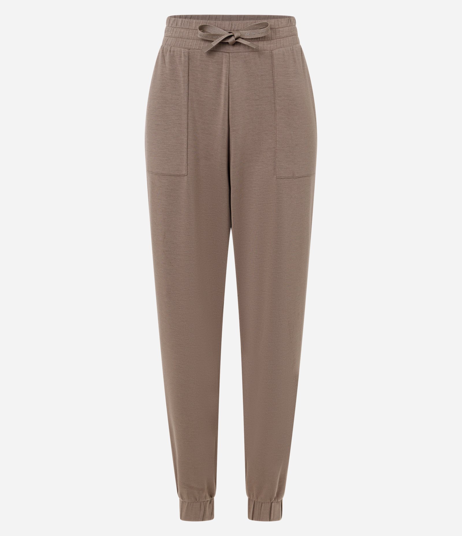 Calça Jogger Esportiva em Modal com Bolsos Marrom 5