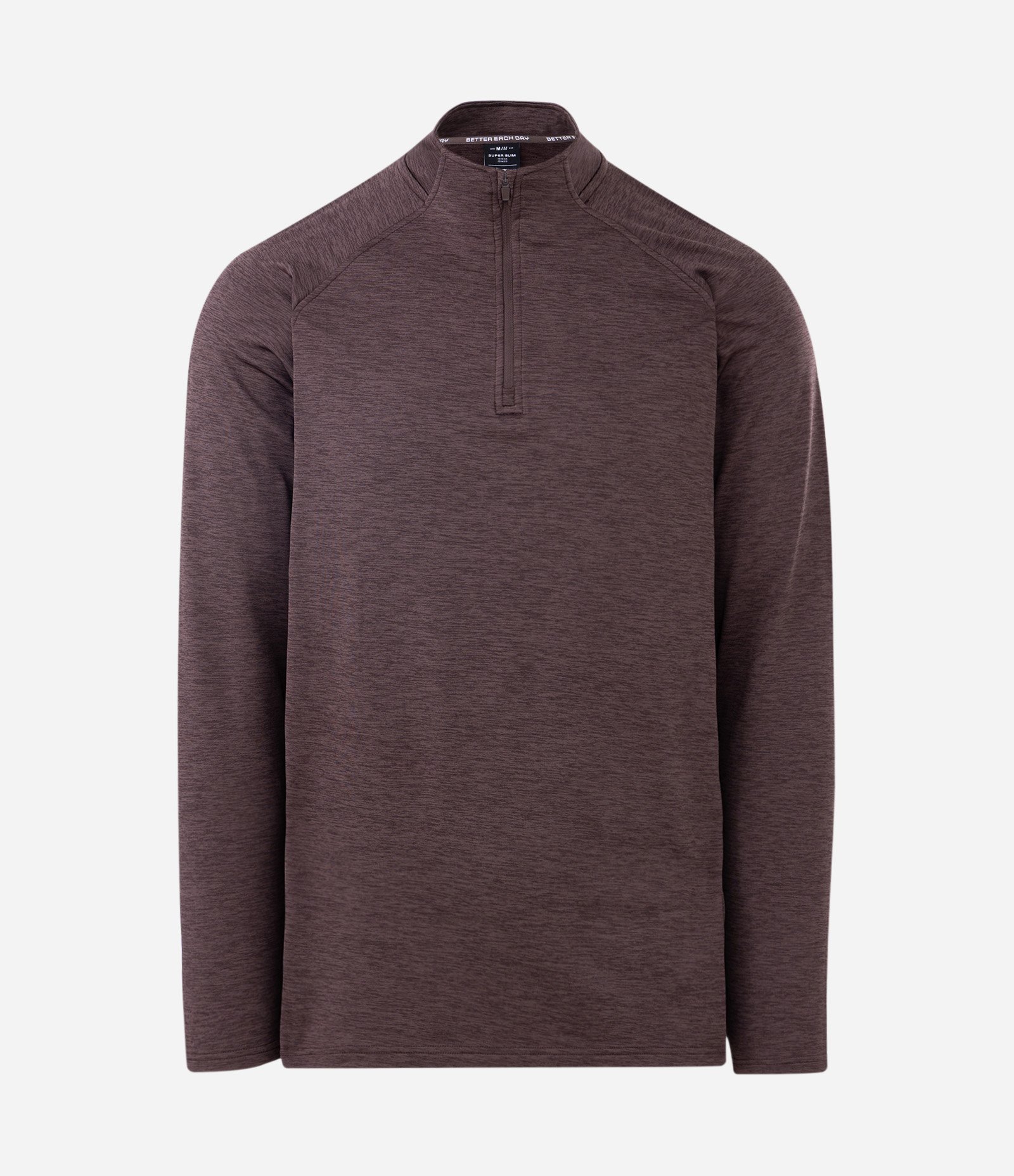 Camiseta Térmica Esportiva com Zíper na Gola e Recortes Marrom 5