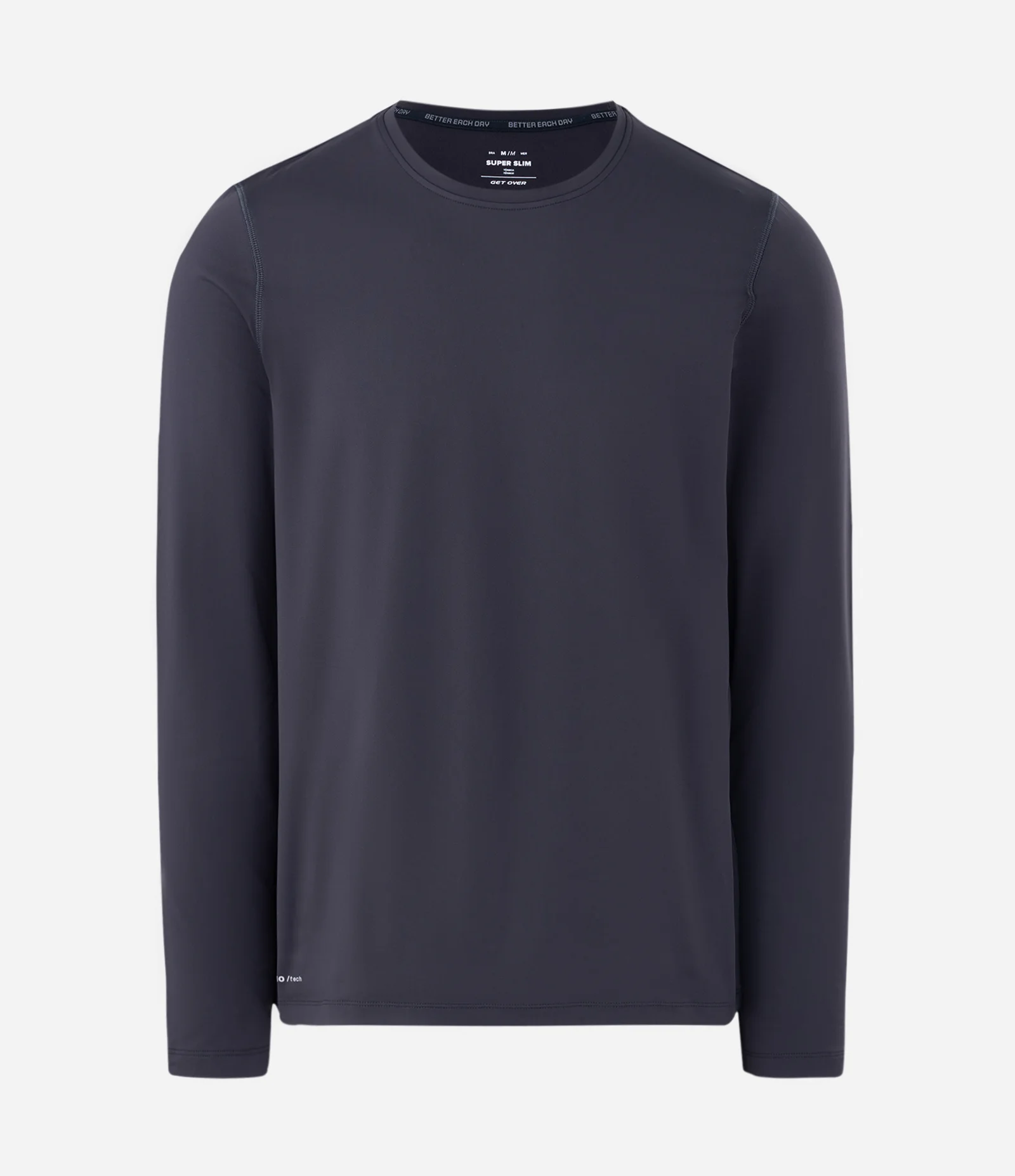 Camiseta Térmica Regular com Manga Longa Cinza Chumbo 1