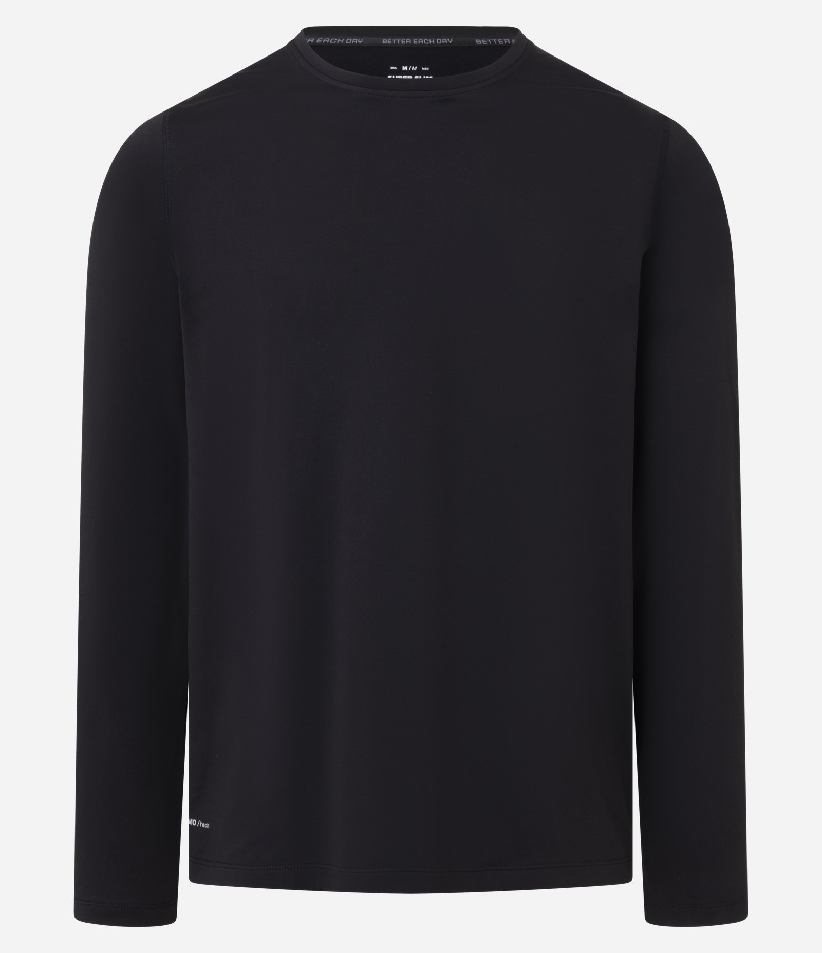 Camiseta Térmica Regular com Manga Longa Preto 1