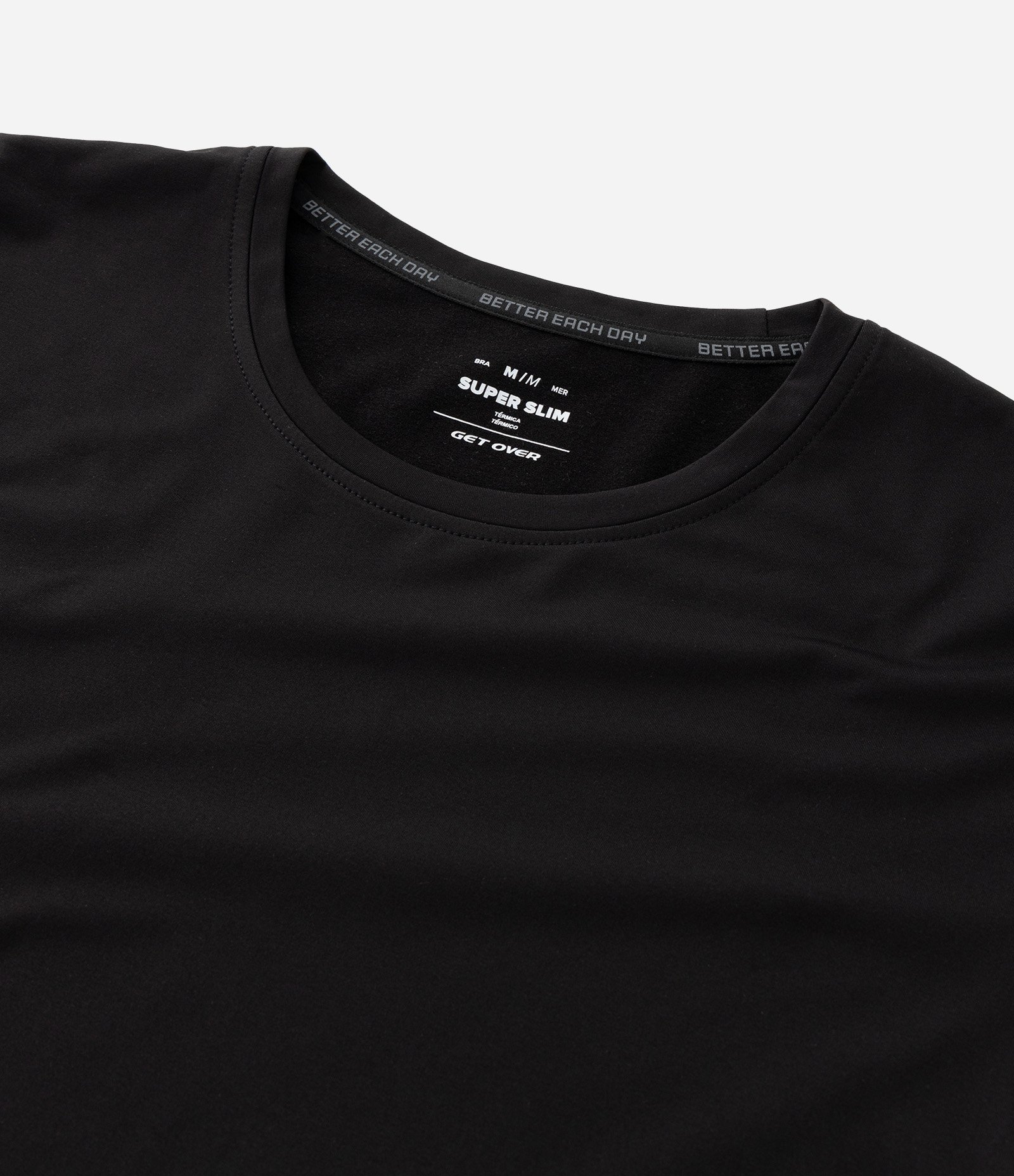 Camiseta Térmica Regular com Manga Longa Preto 3
