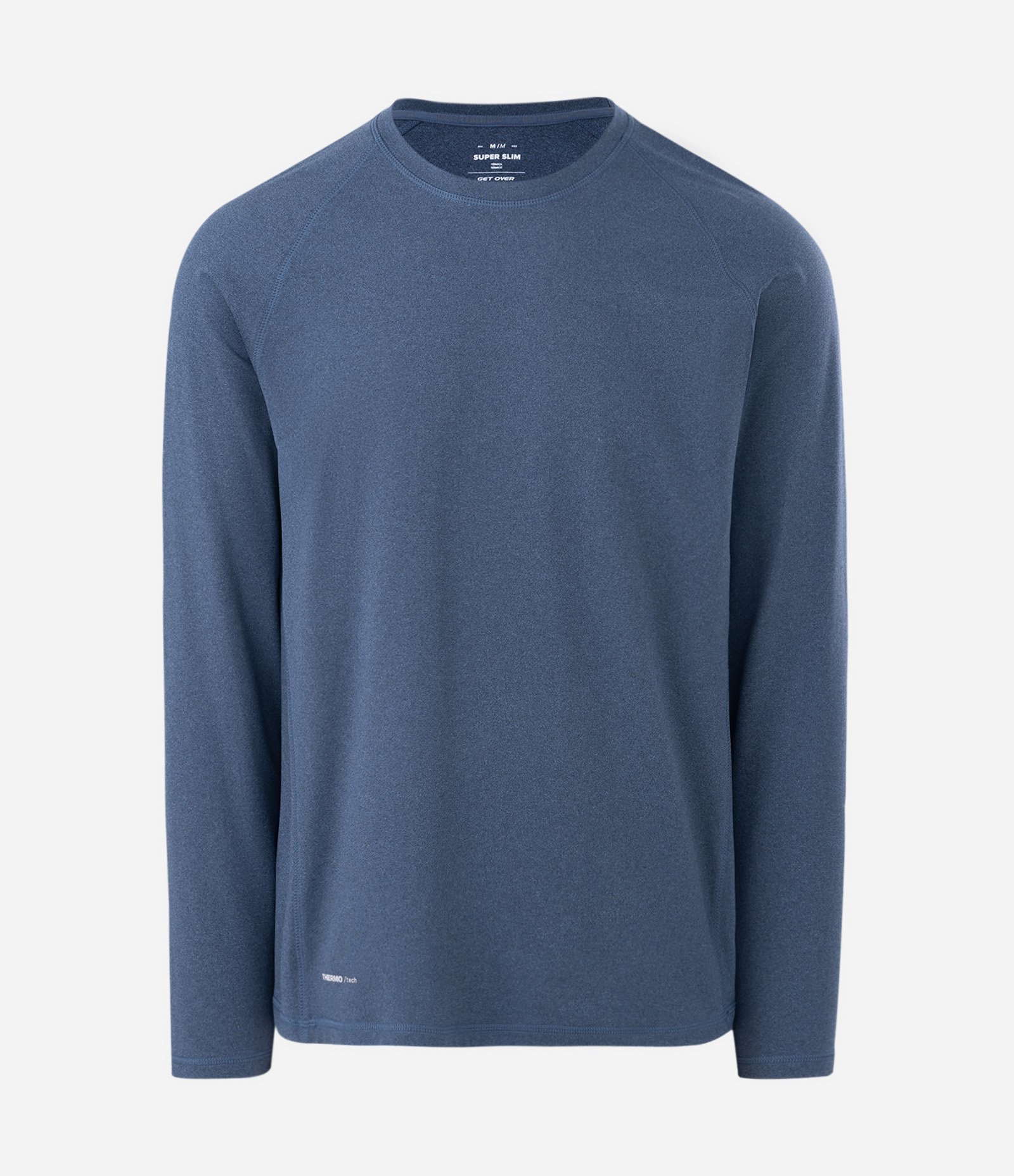 Camiseta Térmica em Manga Longa com Toque Suave e Recortes Azul 5