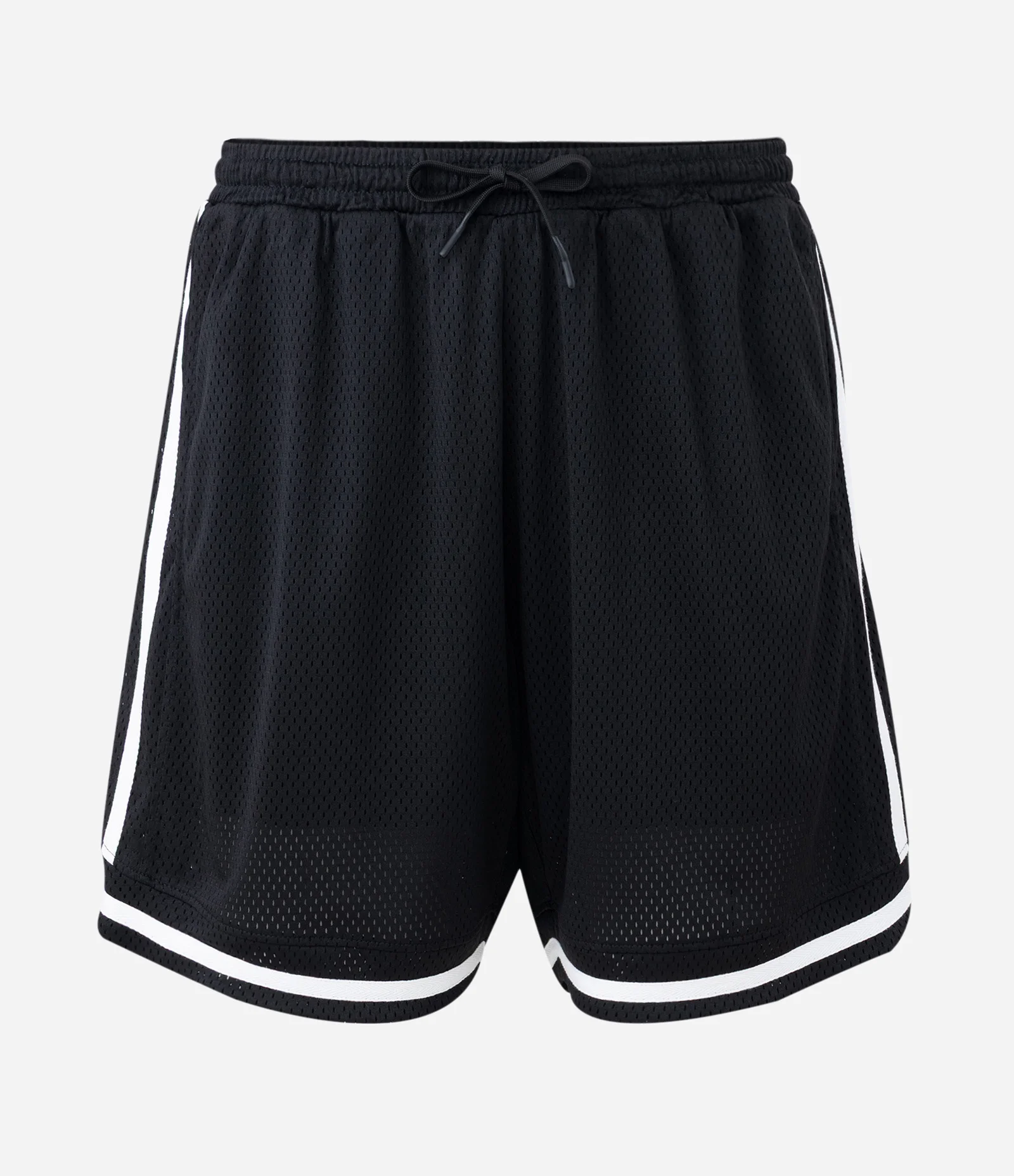 Bermuda com Bordado e Listras Laterais Preto 1