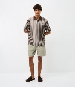 Bermuda Baggy Cropped com Zíper Tratorado