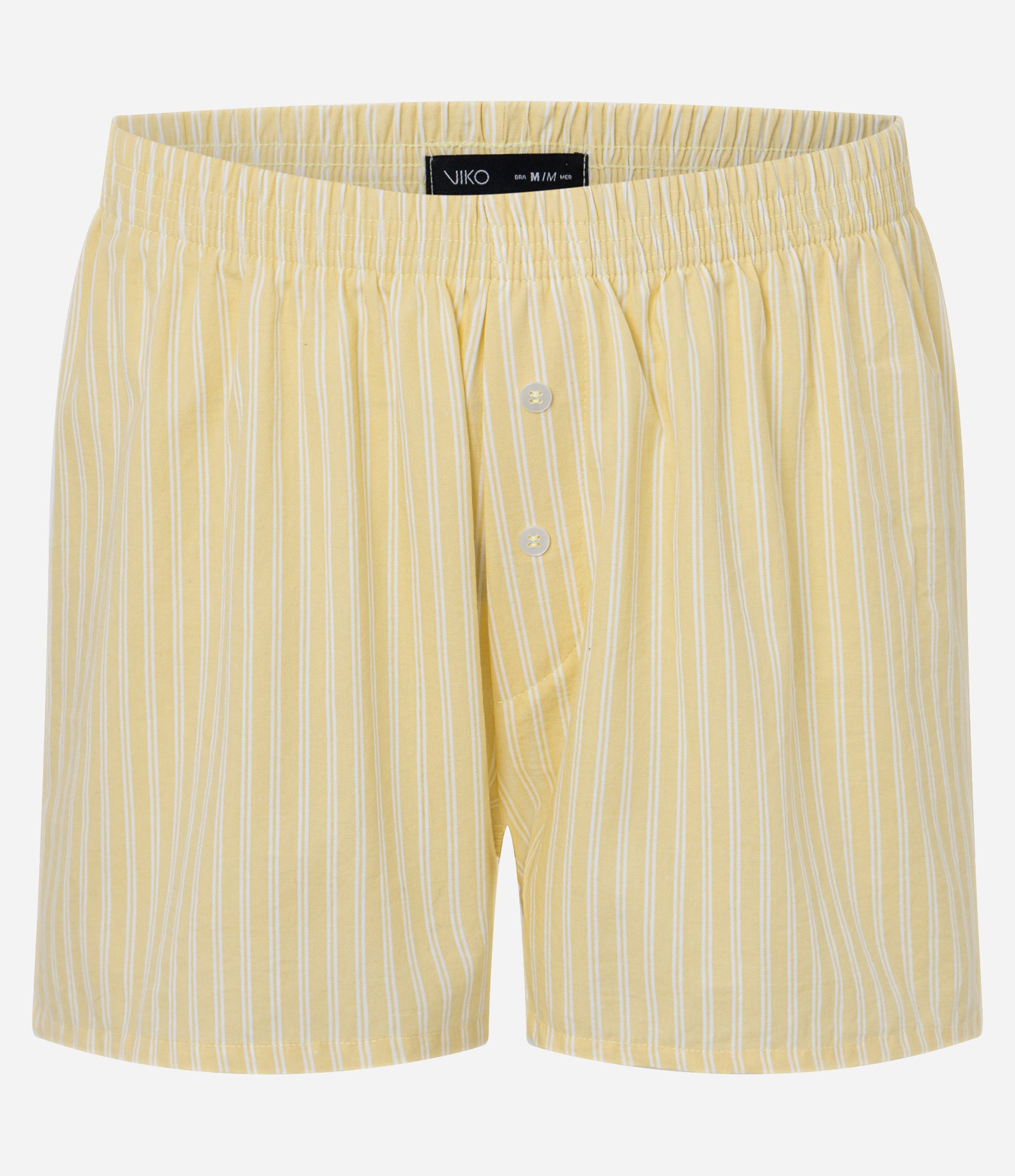 Cueca Samba Canção em Tricoline Com Listras Verticais Amarelo 1