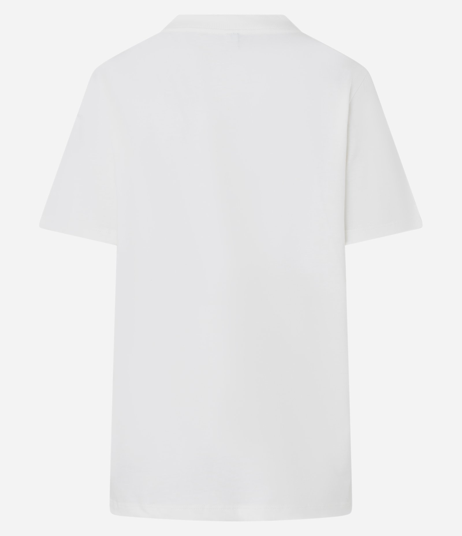 Camiseta T-shirt Alongada em Algodão com Estampa Tropical Branco 2