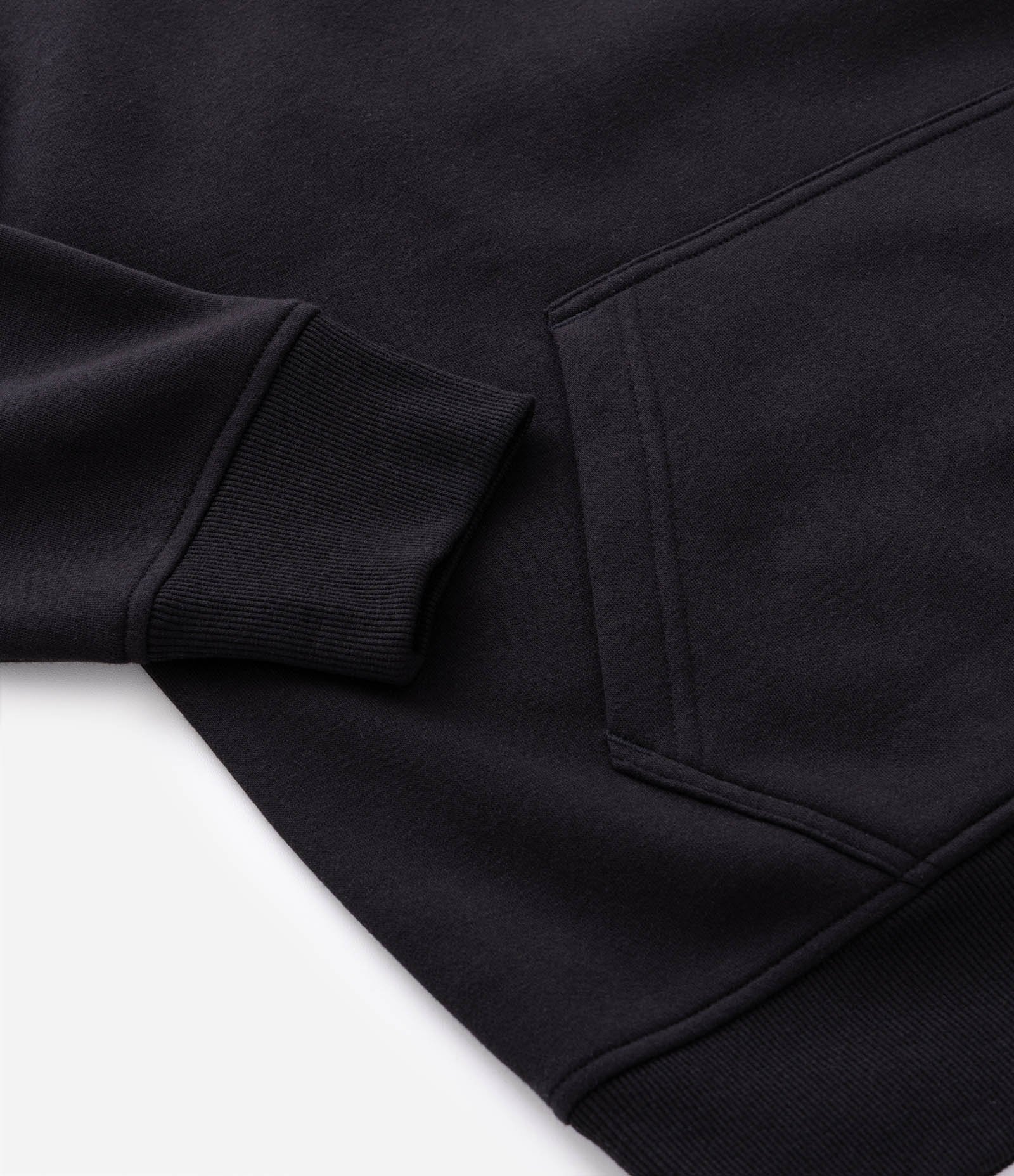 Blusão Comfort em Moletom com Capuz e Estampa Montanha Preto 10